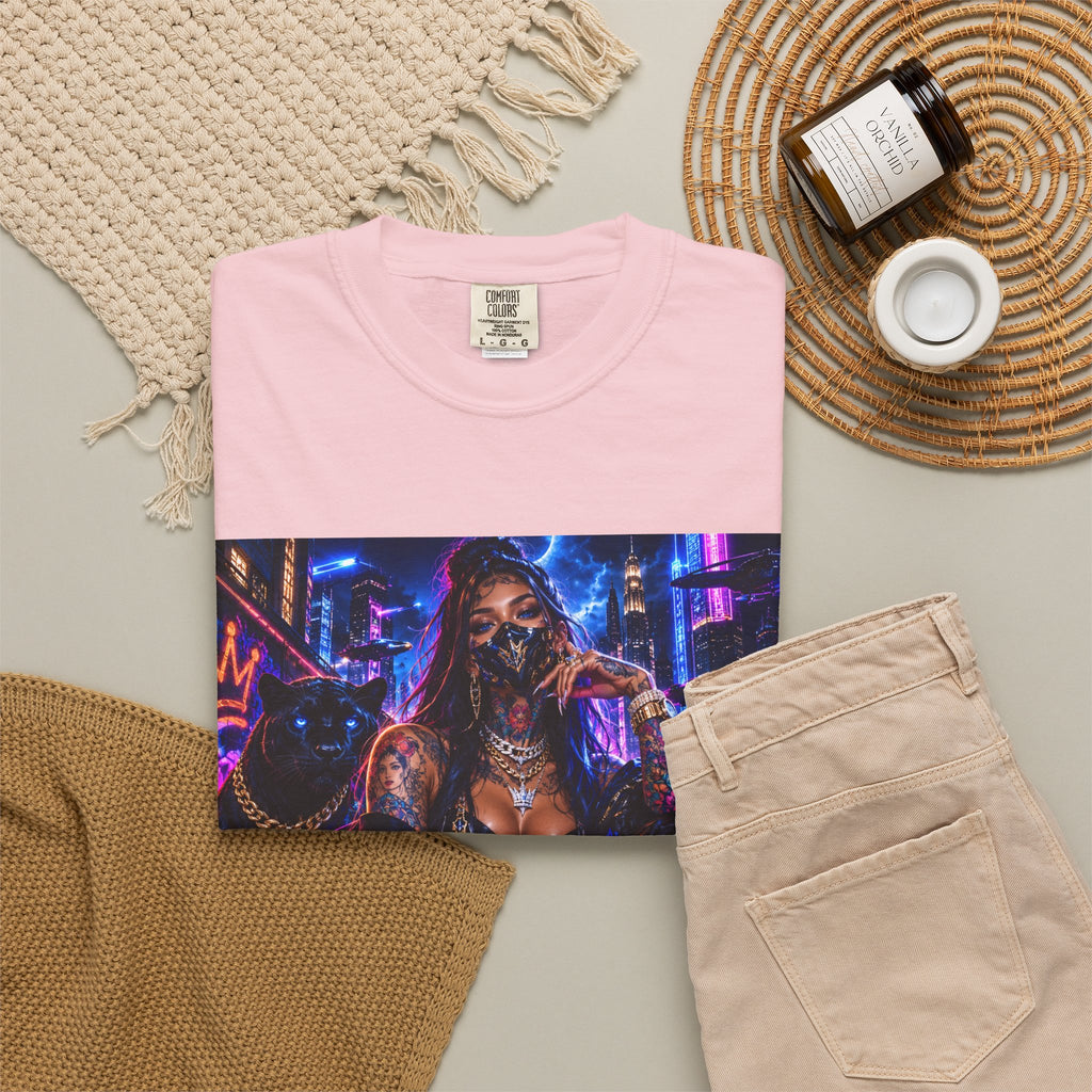 Cyberpunk Streetwear T-Shirt — "Fl3x Fashion Omertà" Graphic