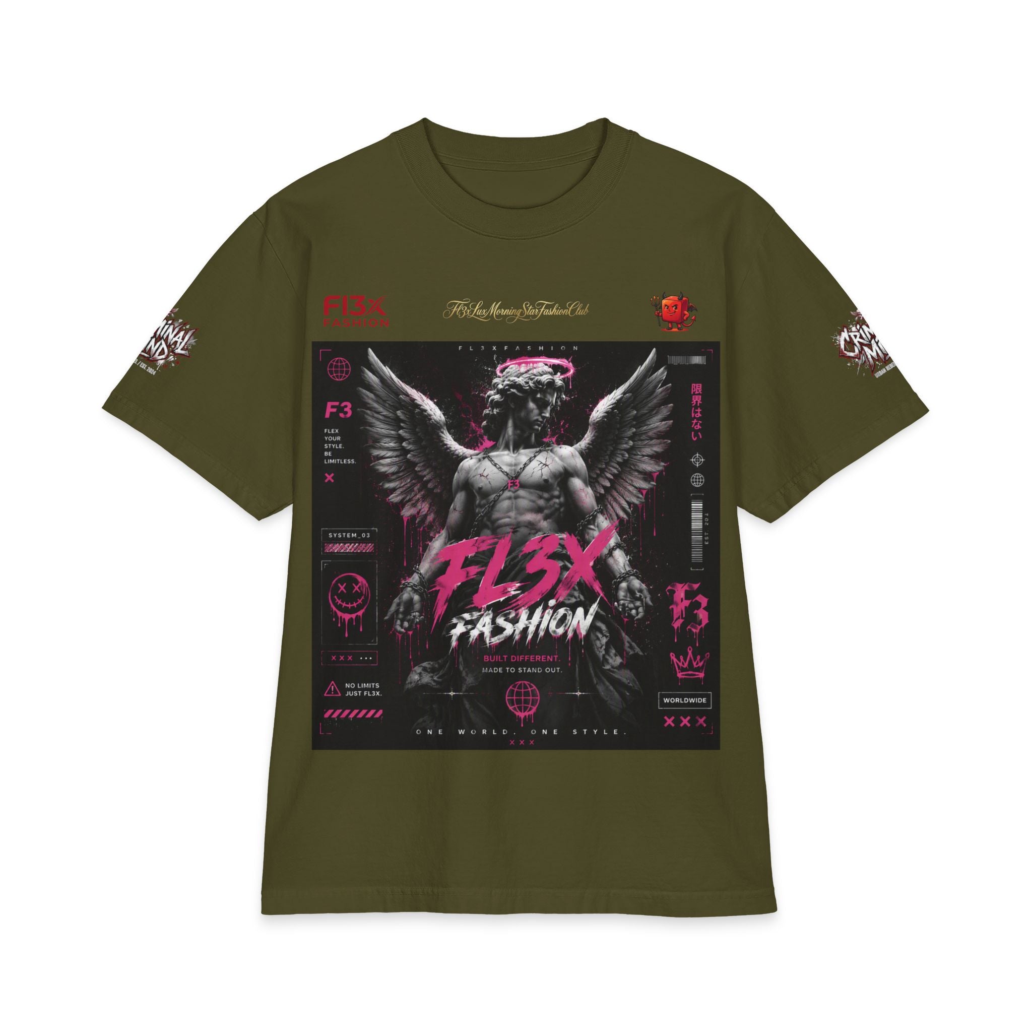 Angel Statue Graphic T‑Shirt — FL3X Fashion Streetwear