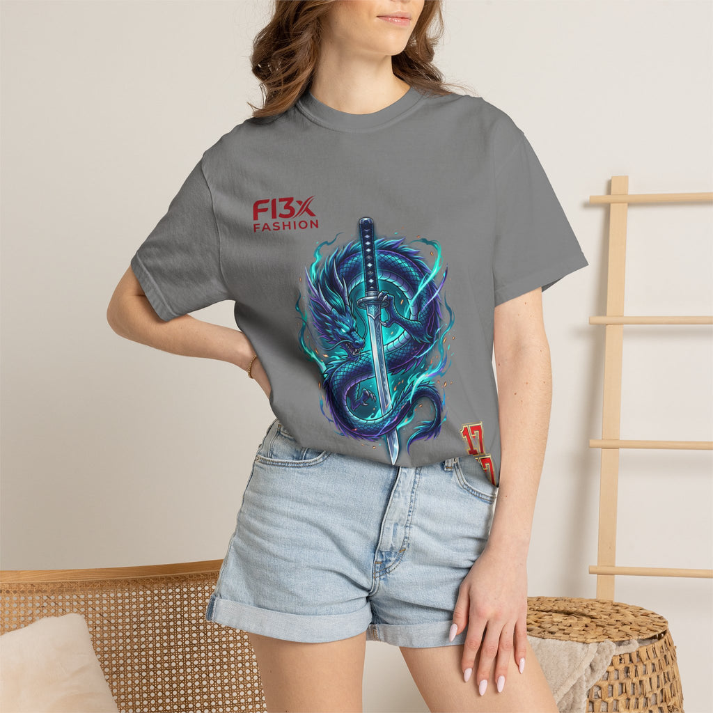 Dragon Katana T-Shirt — Neon Samurai Sword Graphic Tee (17/17)