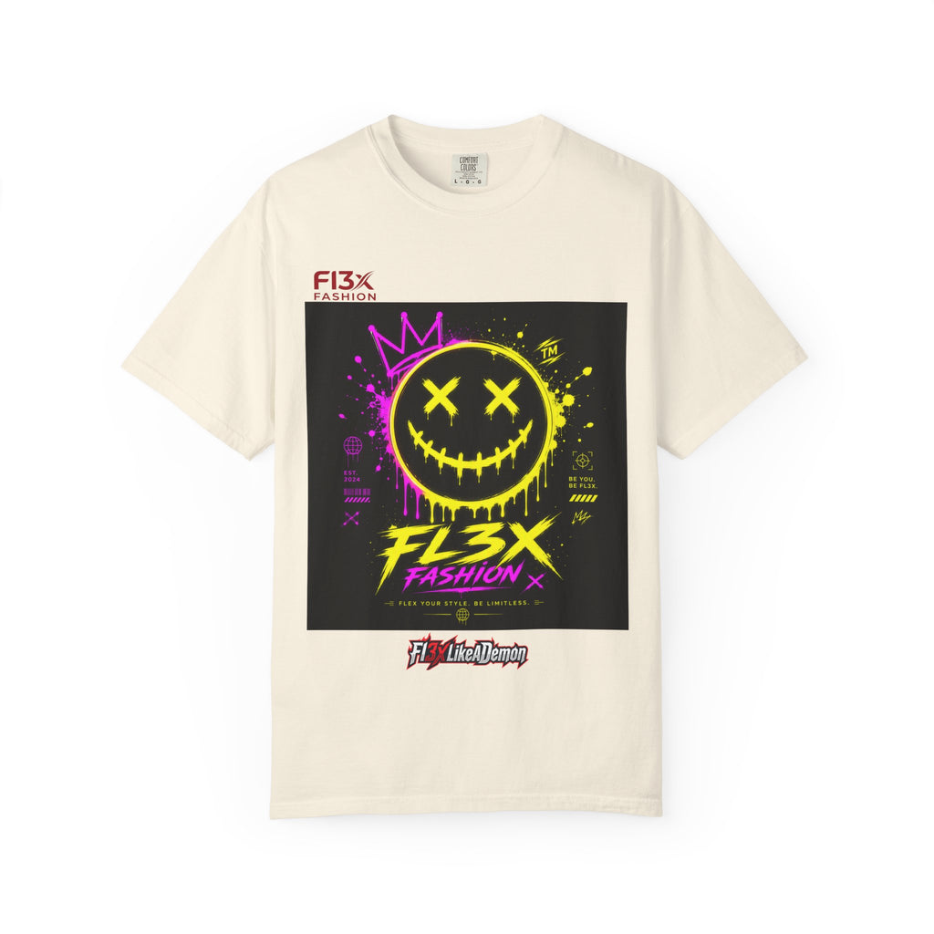 Graphic Tee — Neon Graffiti Smiley "FL3X Fashion"