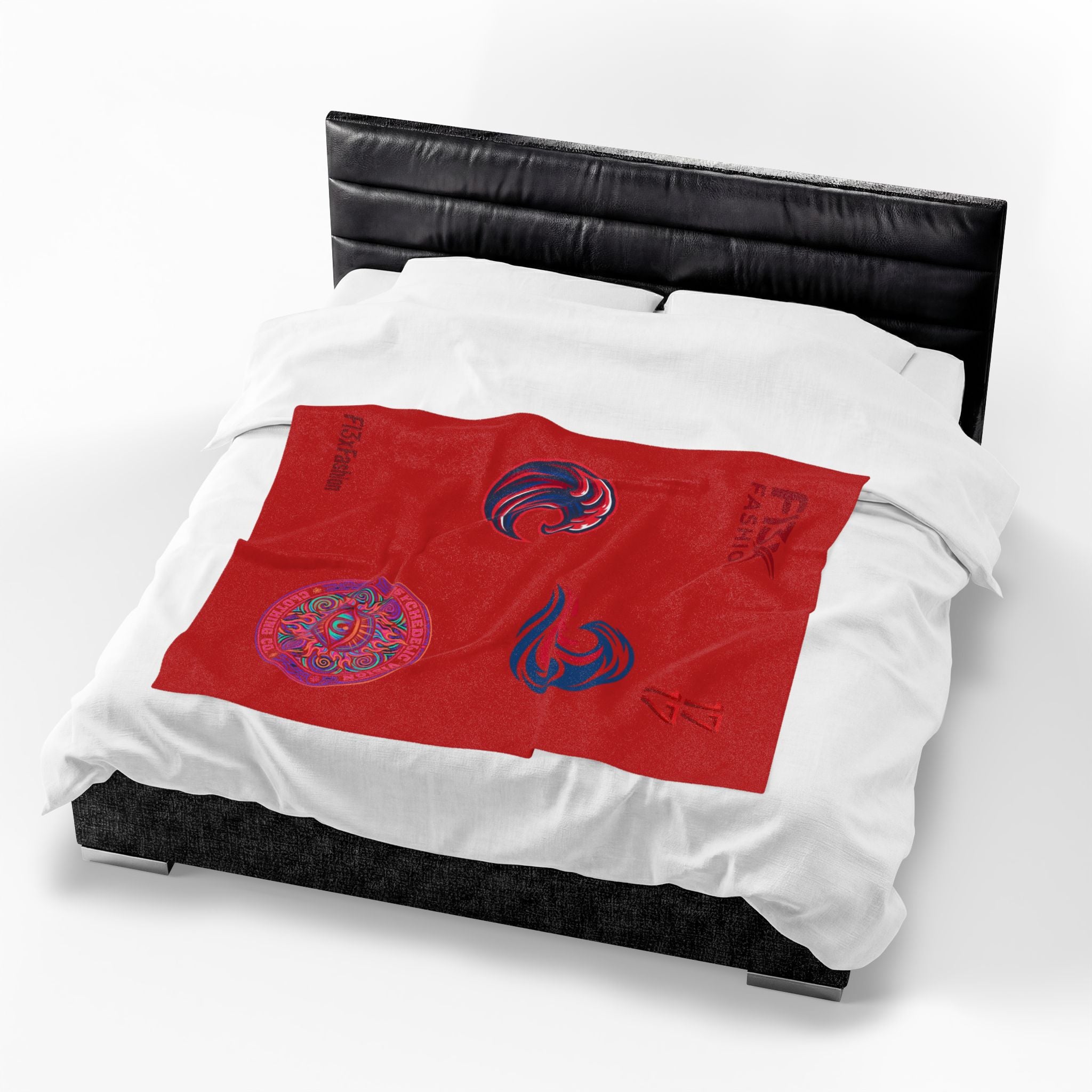 Plush Blanket - Psychedelic Wave Velveteen Throw