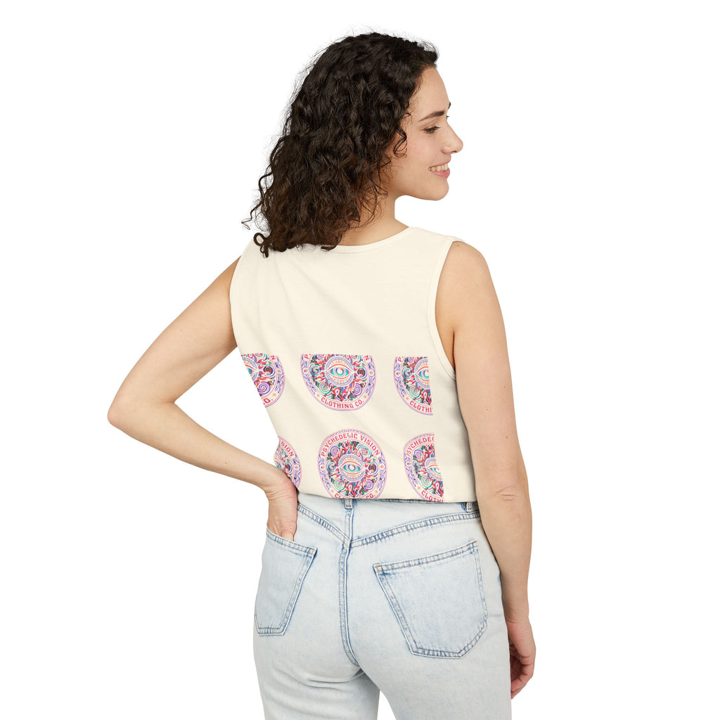 Psychedelic Vision Tank Top — Retro Eye Mandala Graphic