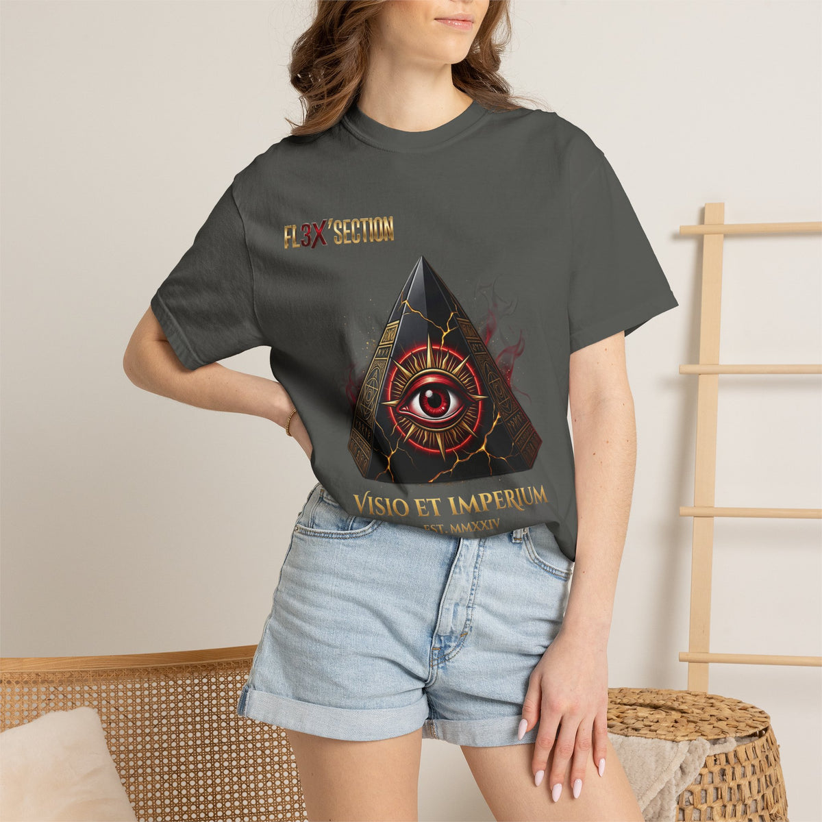 All-Seeing Eye Pyramid T-Shirt — "Visio Et Imperium" Graphic Tee