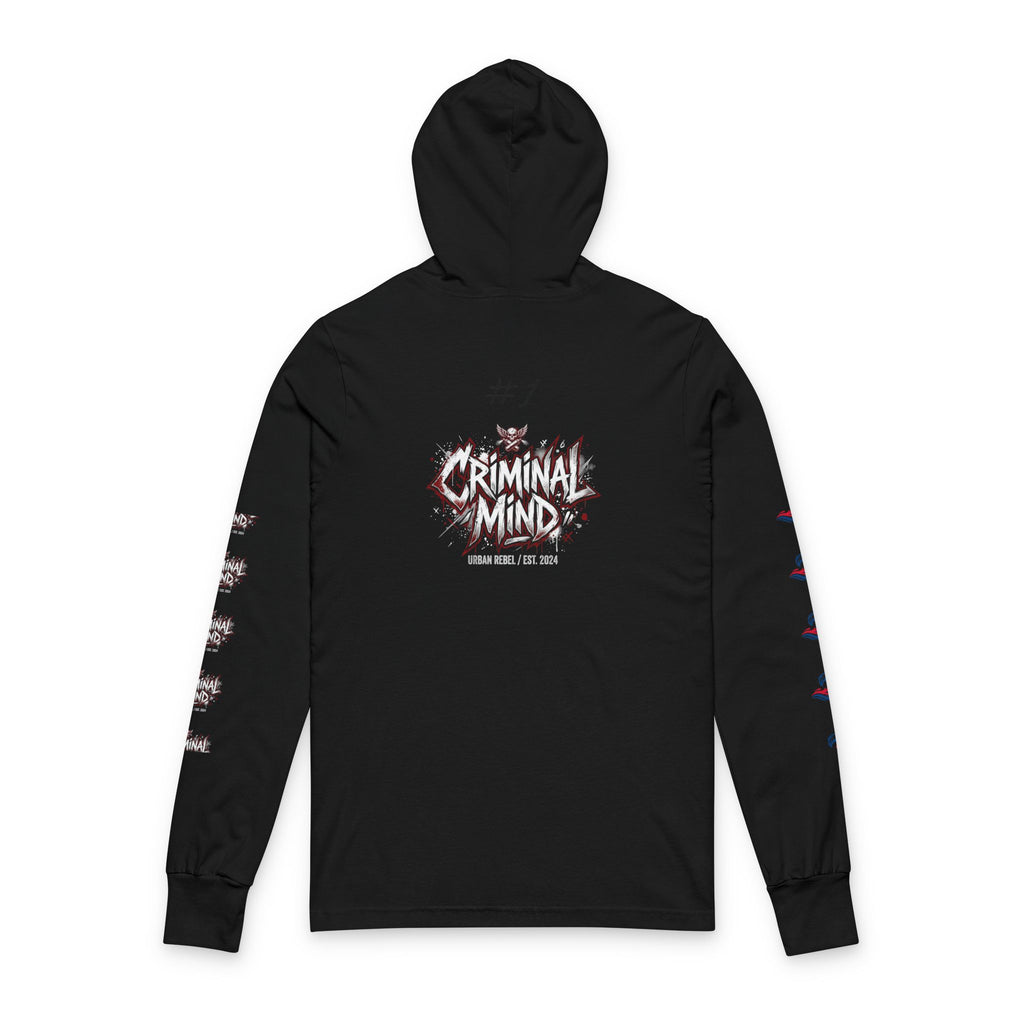 Criminal Mind Graphic Hooded Long-Sleeve Tee
