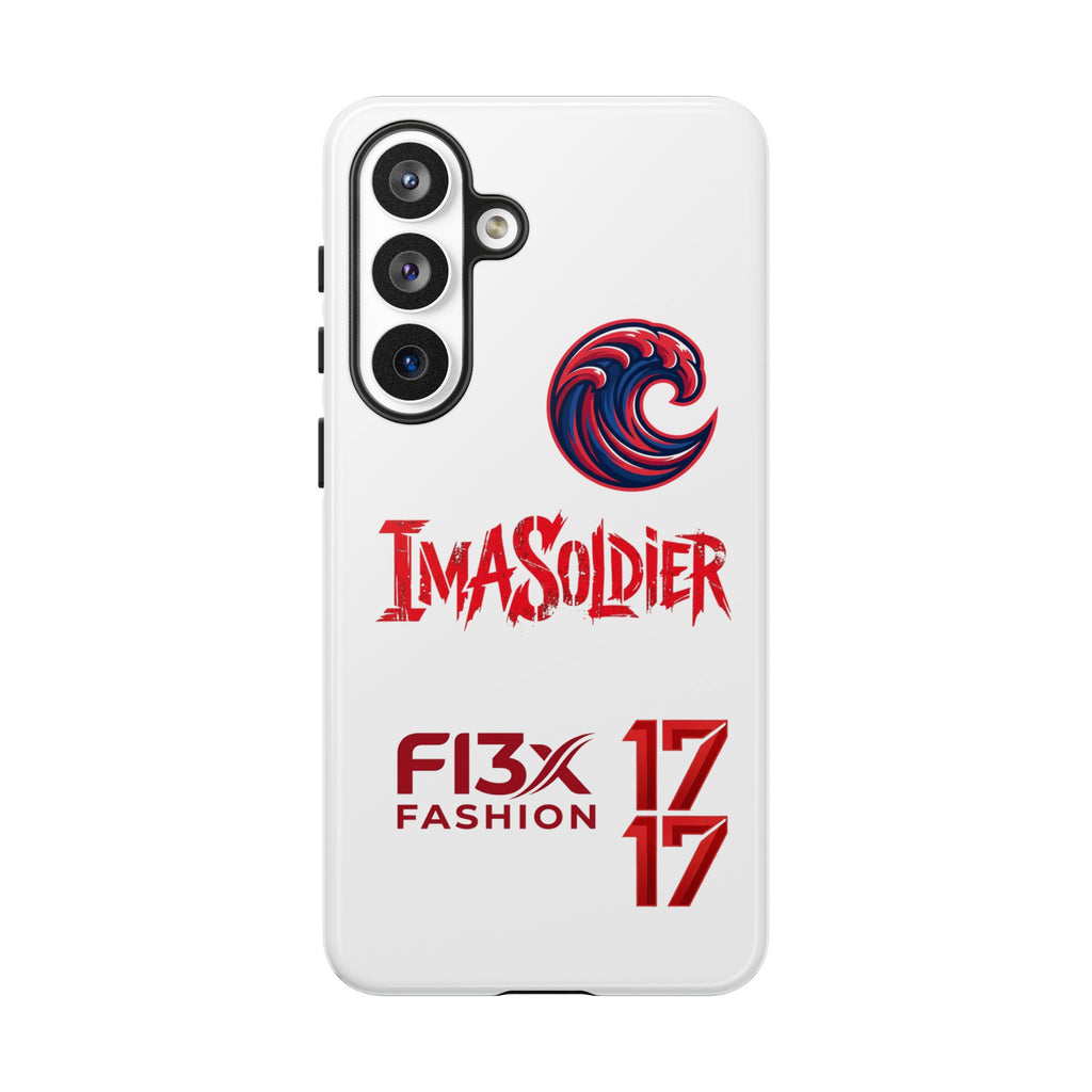 Phone Case — 'ImaSoldier' Red Wave Protective Hard Case
