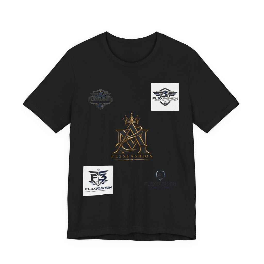 Flx3 Fashion Logo Tee — White Graphic Brand T-Shirt