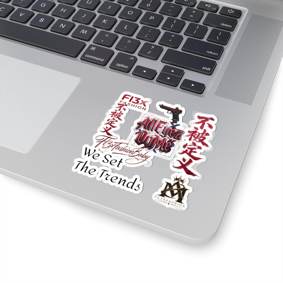 Kiss-Cut Sticker Pack — 'All Eyez On Me' Streetwear Logo & Kanji Set