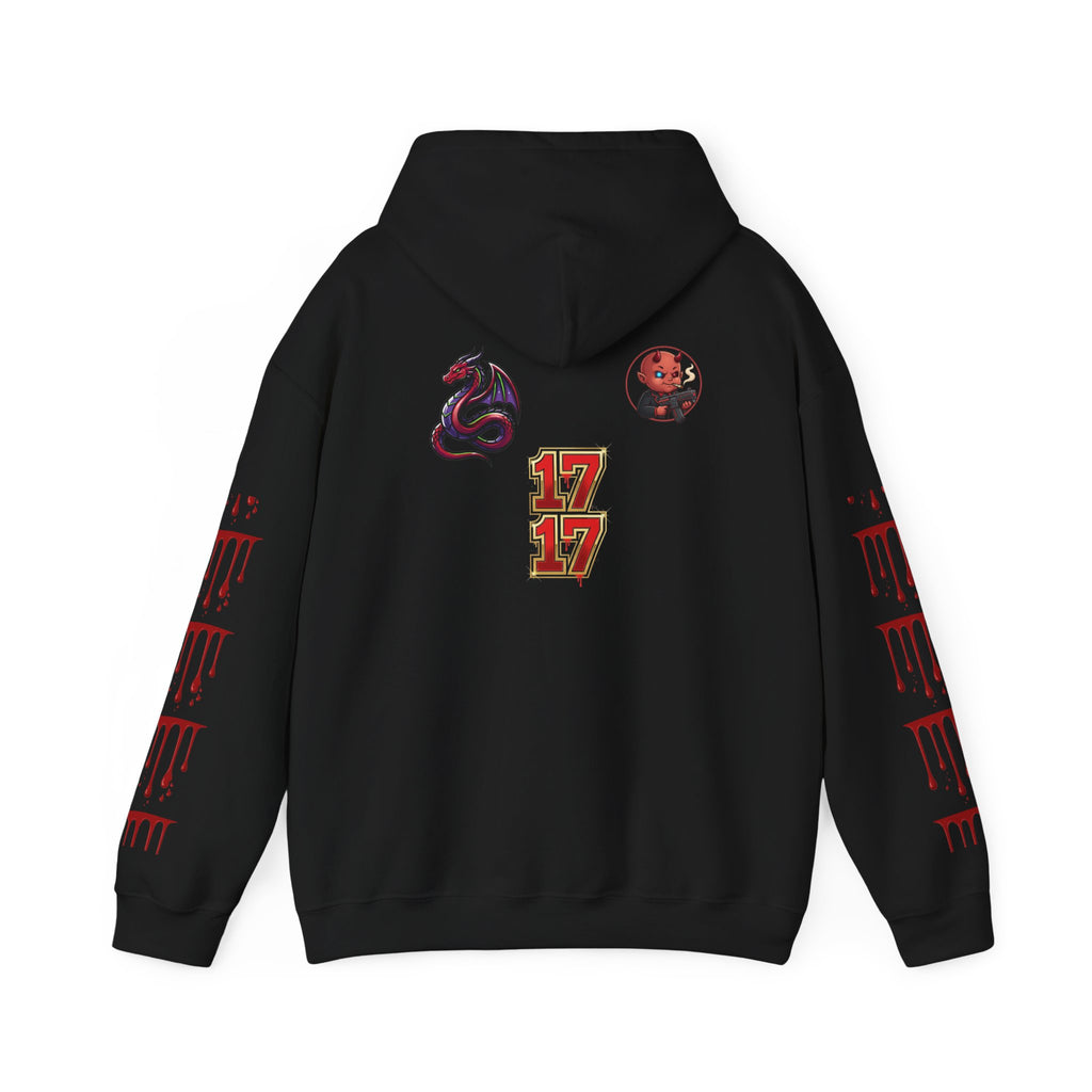 Hoodie — Gothic 1717 Dripping Symbols Pullover