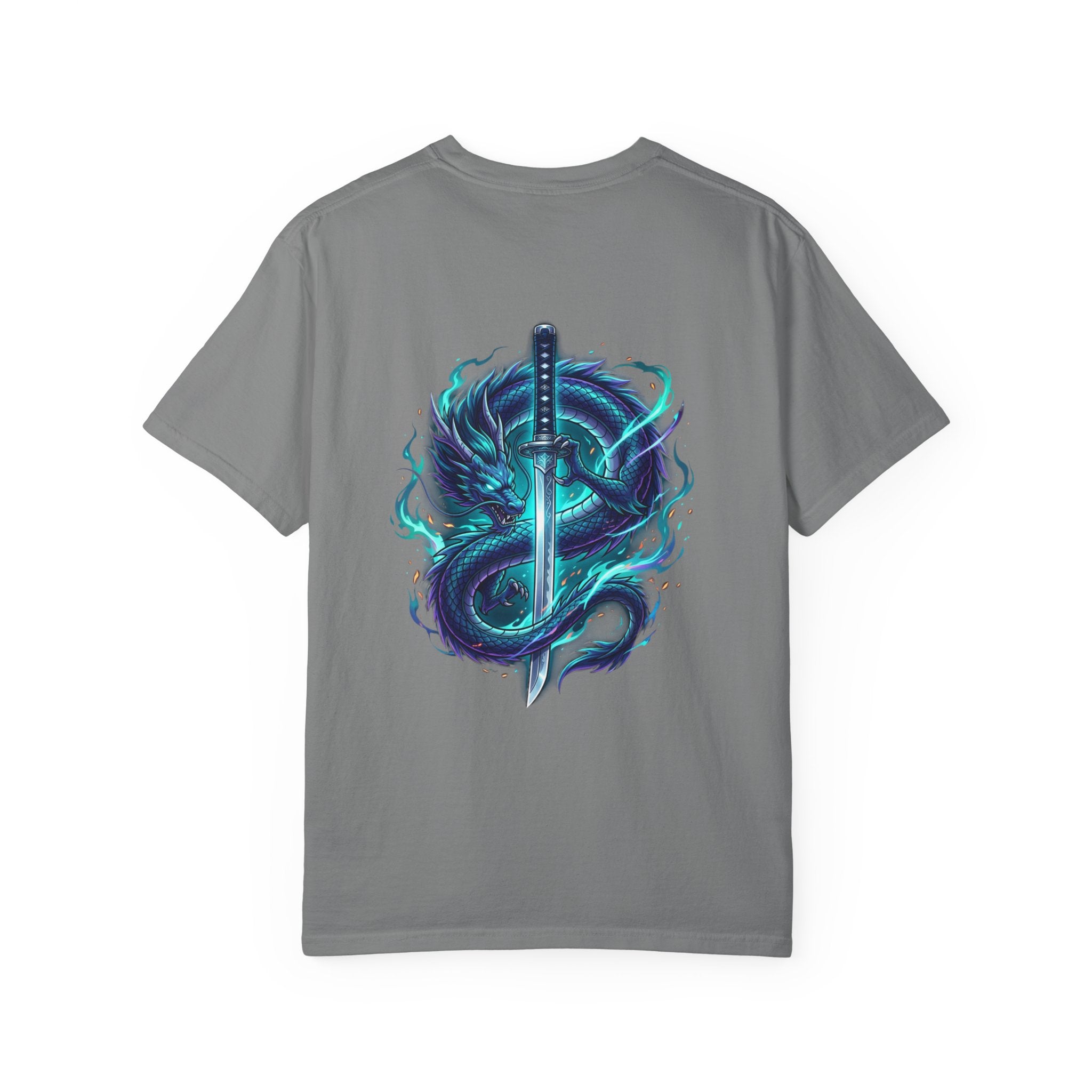 Dragon Katana T-Shirt — Neon Samurai Sword Graphic Tee (17/17)