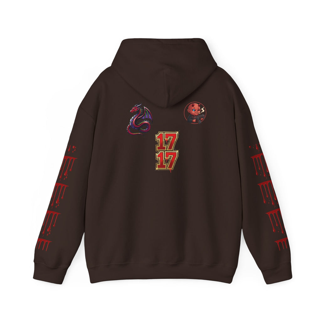 Hoodie — Gothic 1717 Dripping Symbols Pullover