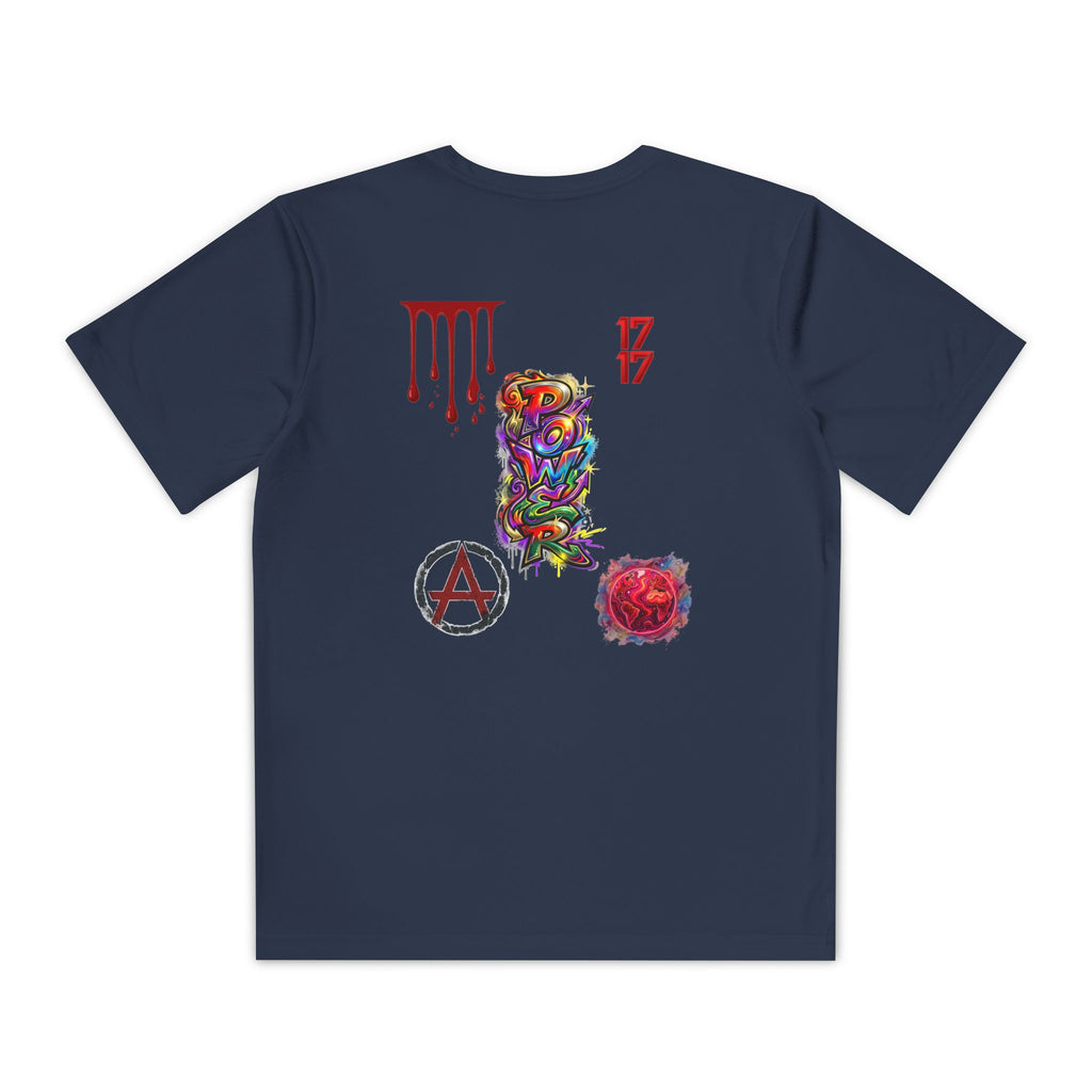 Youth Competitor Tee — Colorful Graffiti Anarchy Graphic T-Shirt