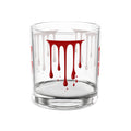 Rocks Glass — 10oz Blood Drip Whiskey Glass with '17' Accent