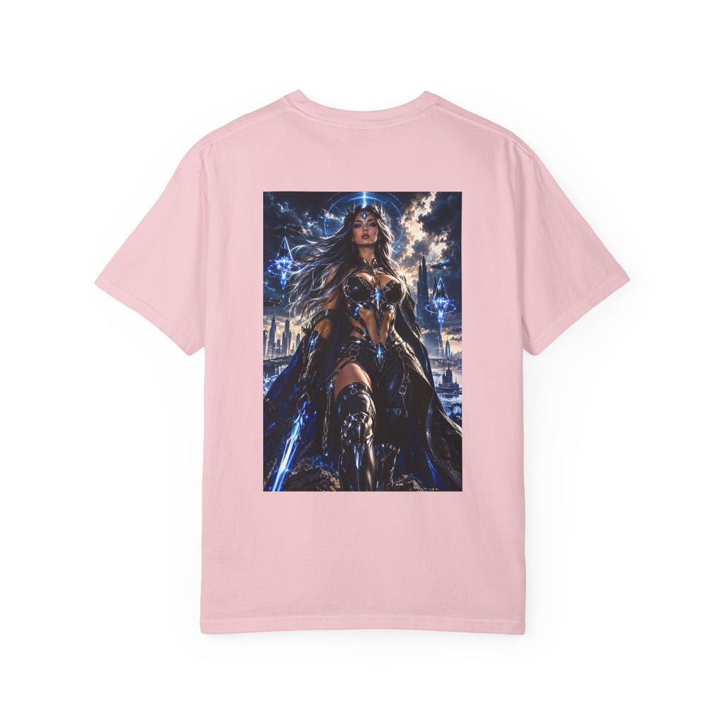 Graphic T-Shirt — Mythic Warrior Back Print with Crest Logos