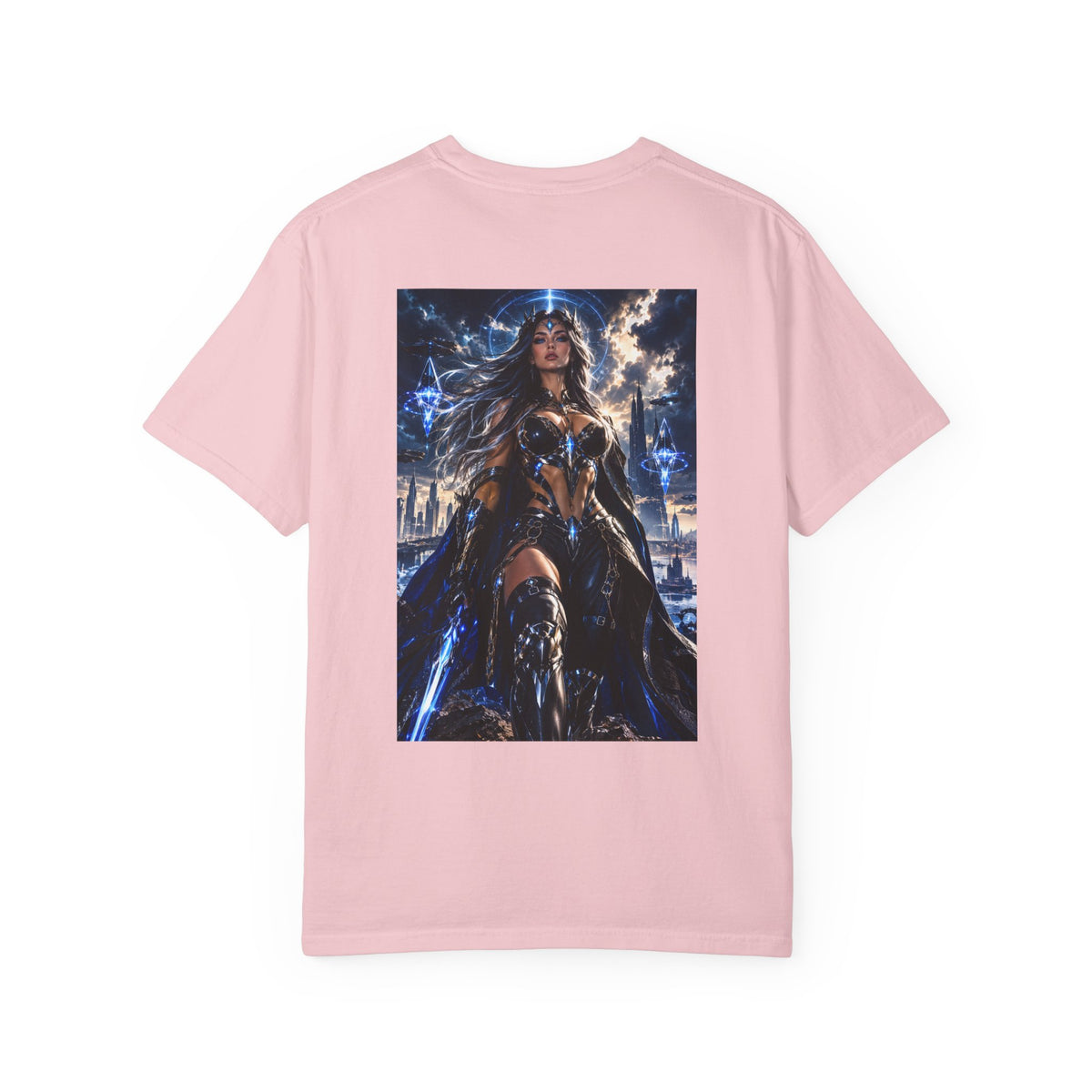 Graphic T-Shirt — Mythic Warrior Back Print with Crest Logos