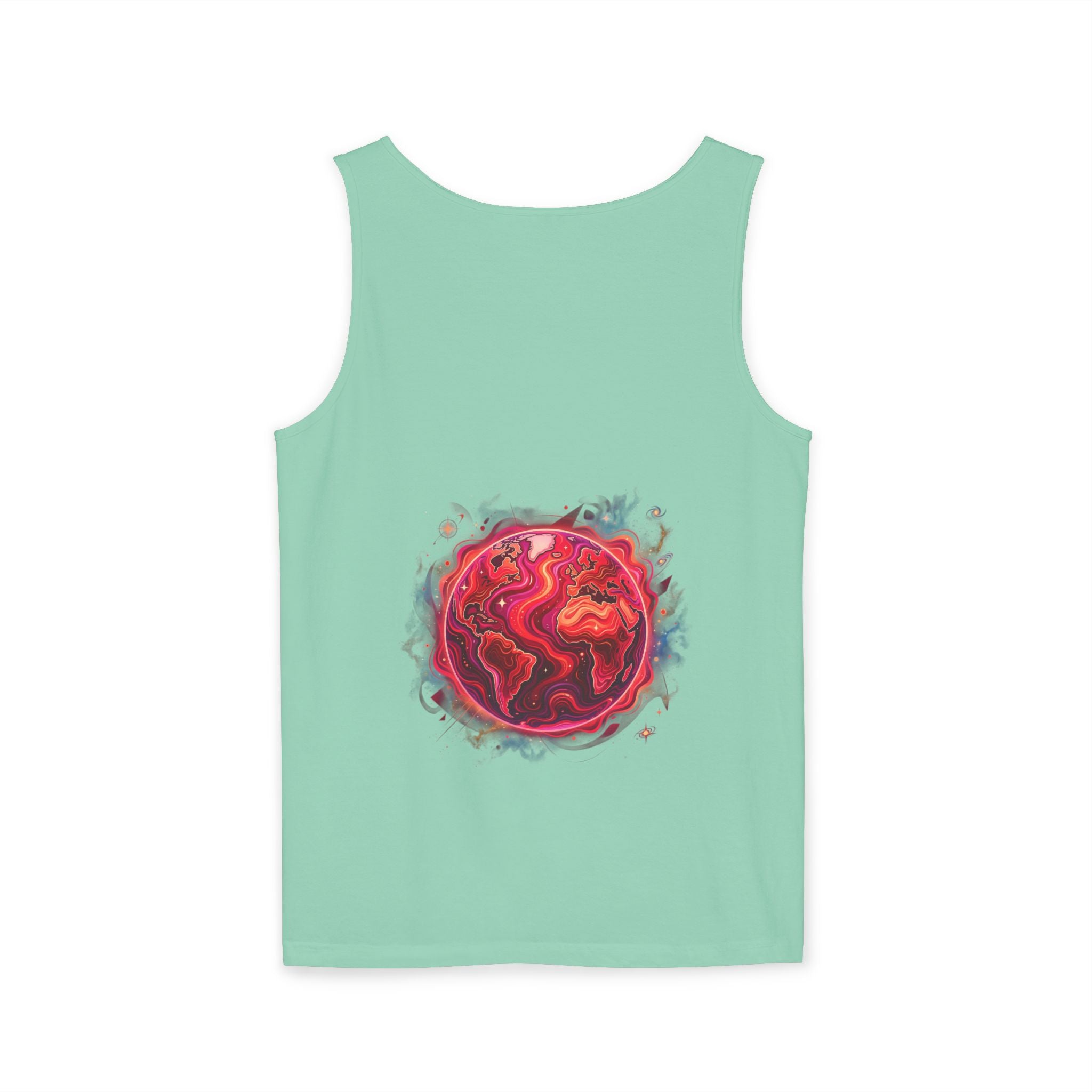 Red Planet Graphic Tank Top — '17/17' Streetwear Planet Design