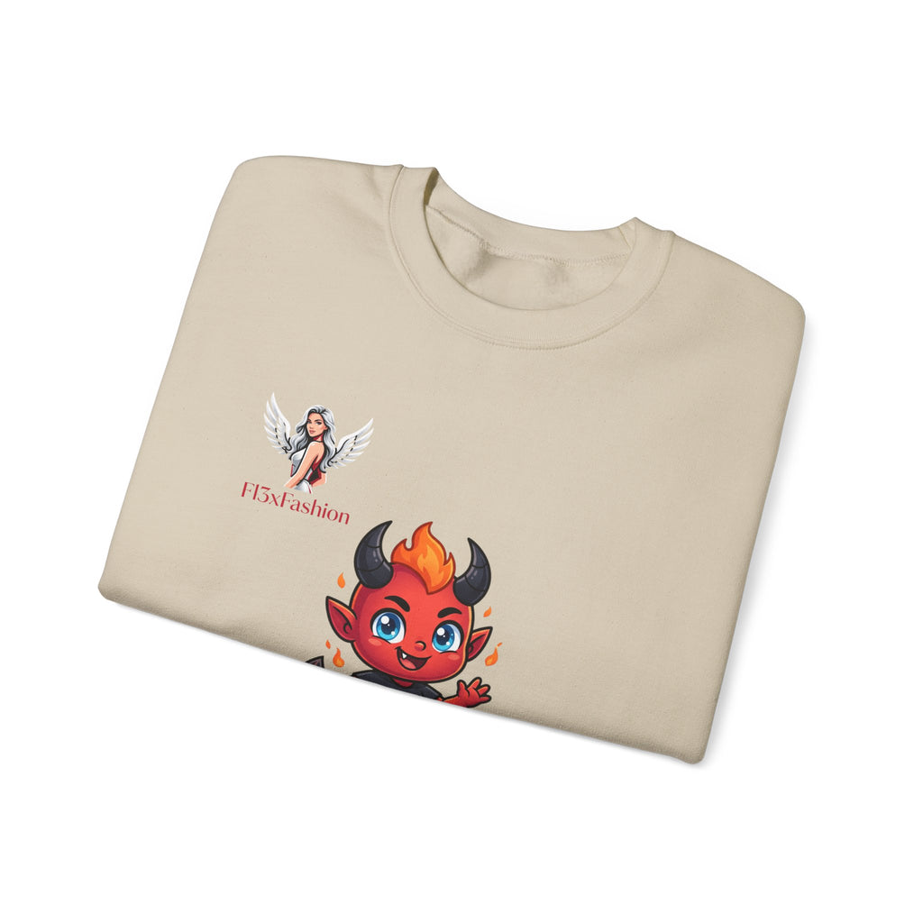 Devil Baby Crewneck Sweatshirt - Cute Red Demon Graphic