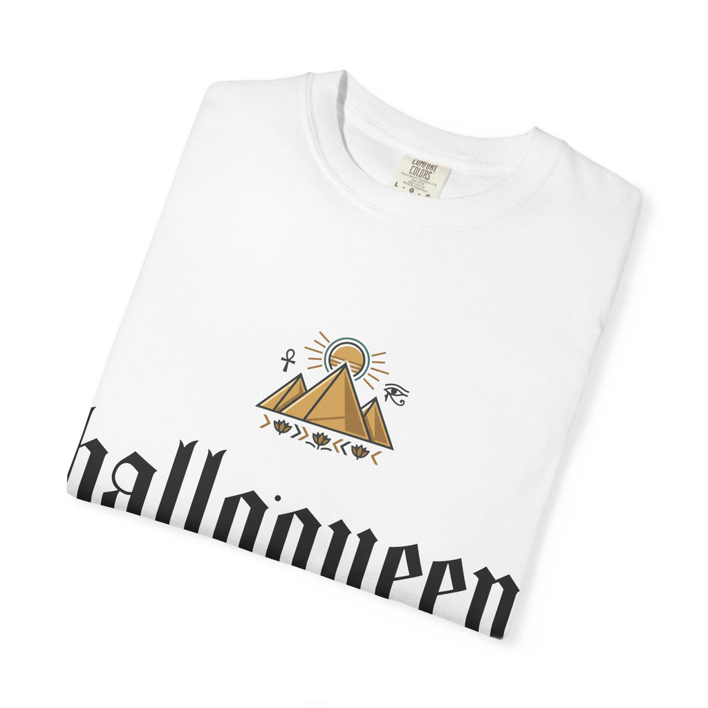 Halloqueen Graphic T-Shirt — Gothic Pyramid & All-Seeing Eye Streetwear