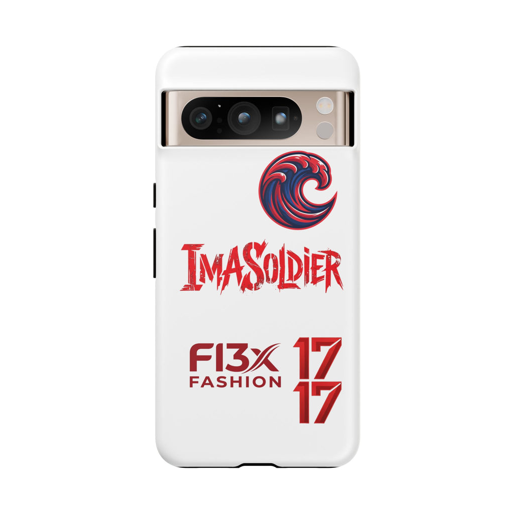 Phone Case — 'ImaSoldier' Red Wave Protective Hard Case