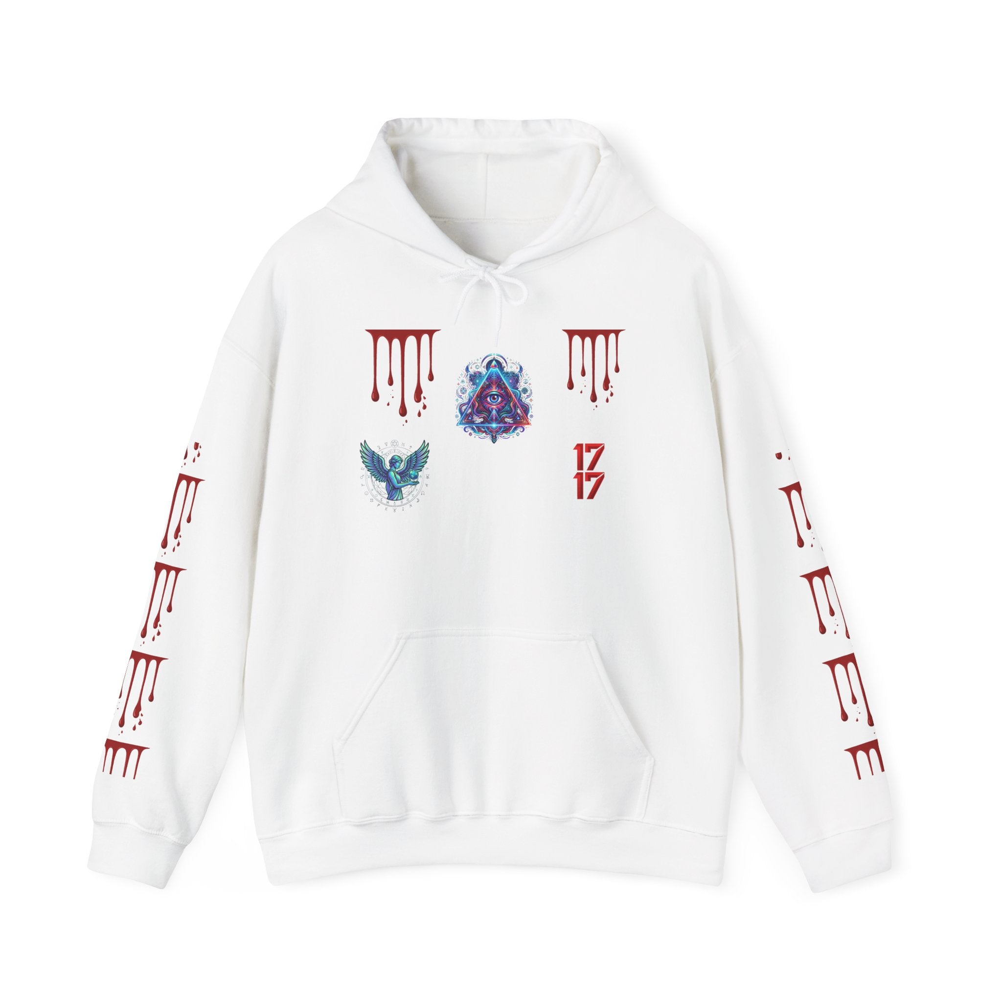 Hoodie — Gothic 1717 Dripping Symbols Pullover