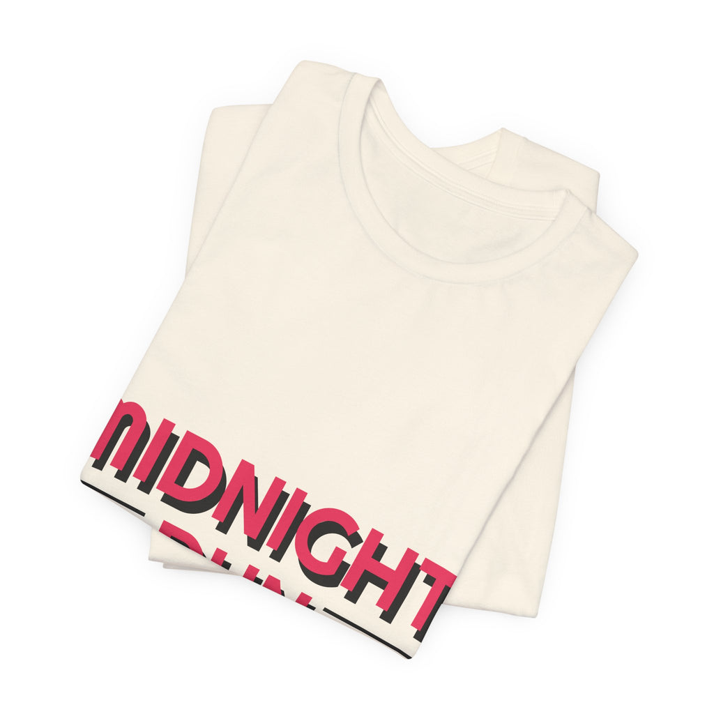 Midnight Run Graphic Tee — Retro Neon Typography T-Shirt