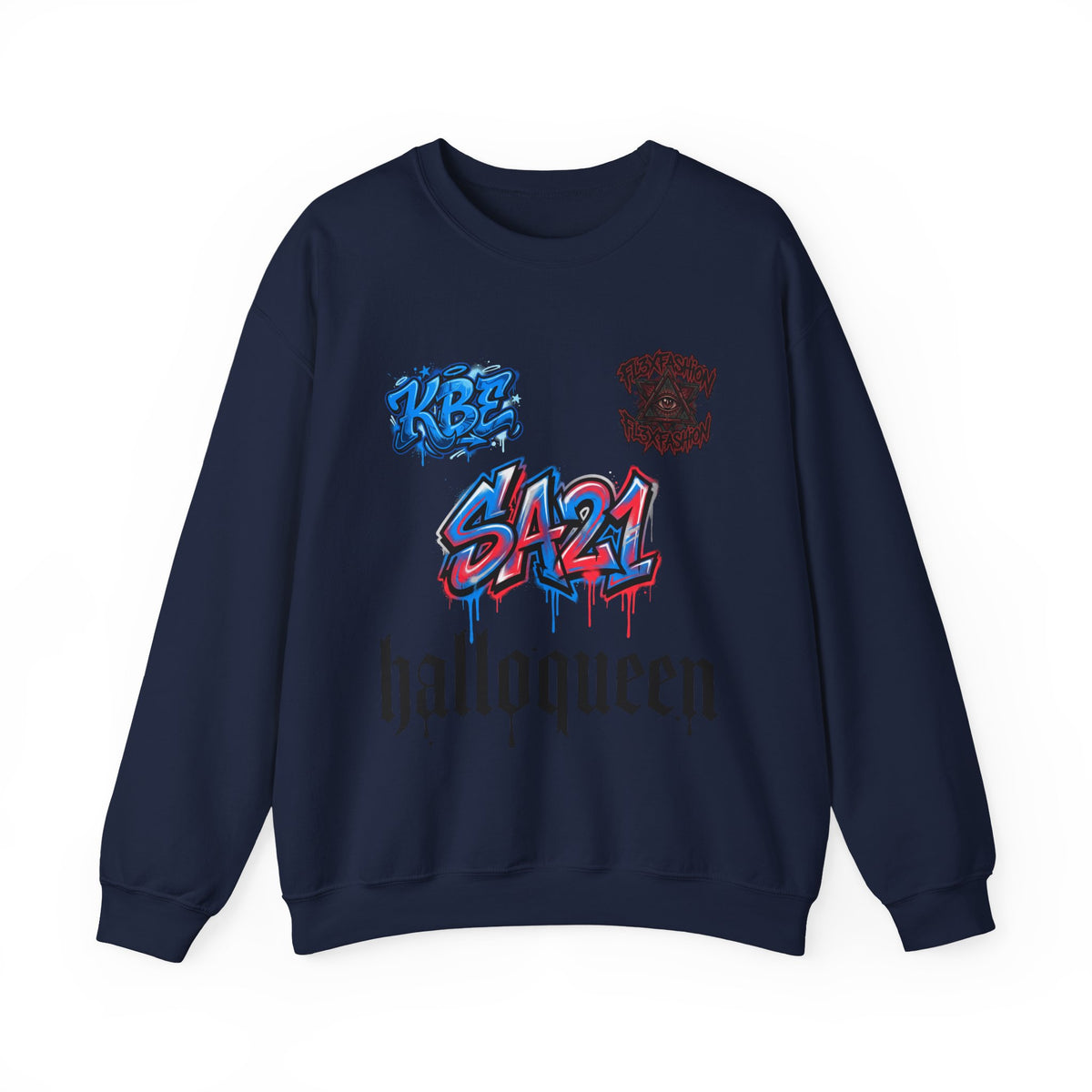 Halloween 'HalloQueen' Graphic Sweatshirt — SA21 Graffiti Crewneck