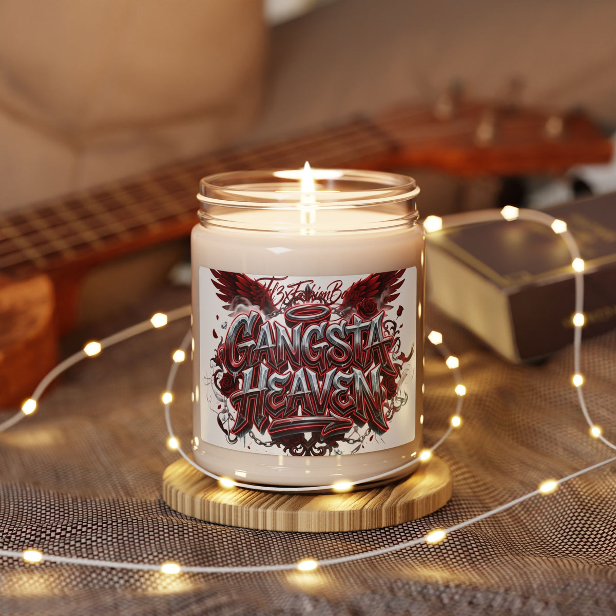Gangsta Heaven Scented Soy Candle — 9oz Jar, Urban Graffiti Design