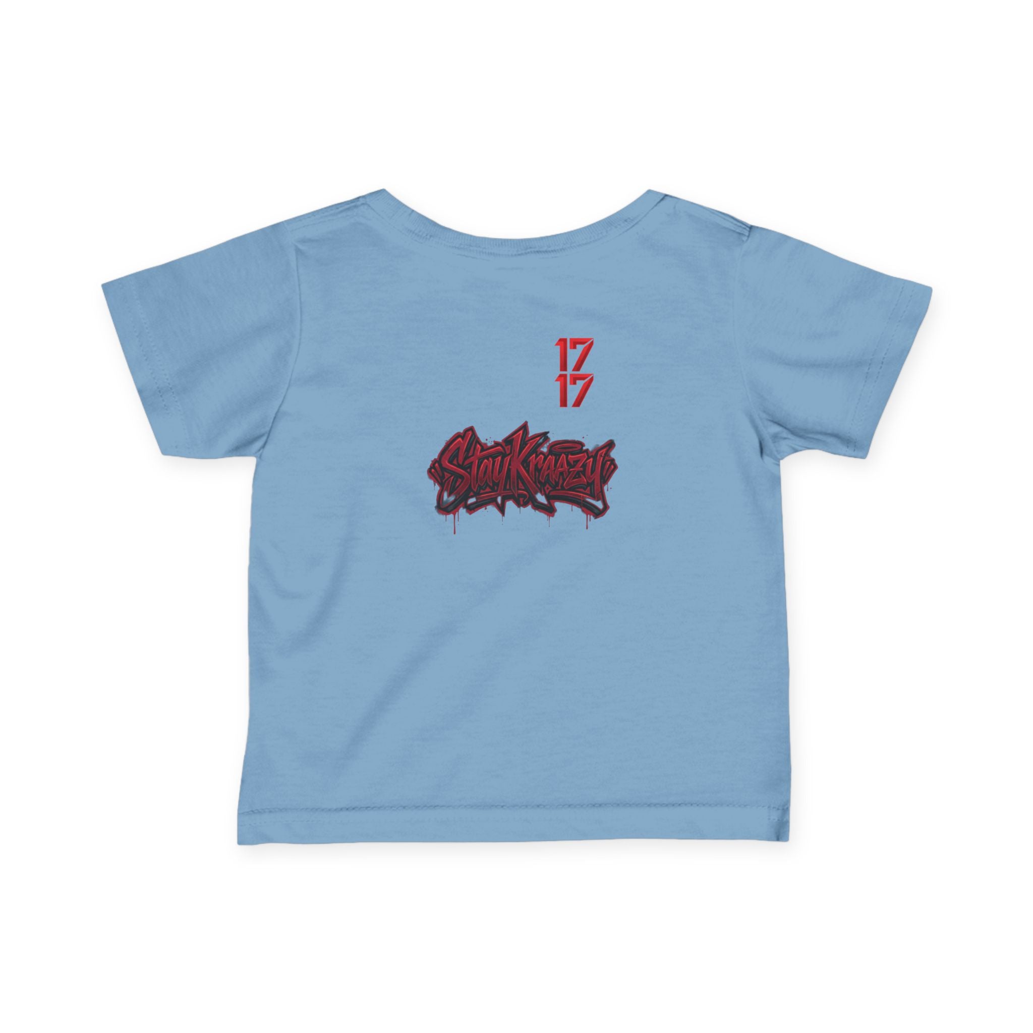 Infant Tee — Red Graffiti "17/17" Street Style Baby Shirt