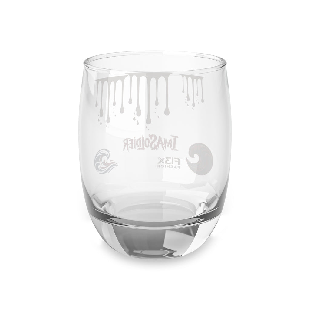 Blood Drip Whiskey Glass — I'm a Soldier Graphic Stemless Rocks Glass
