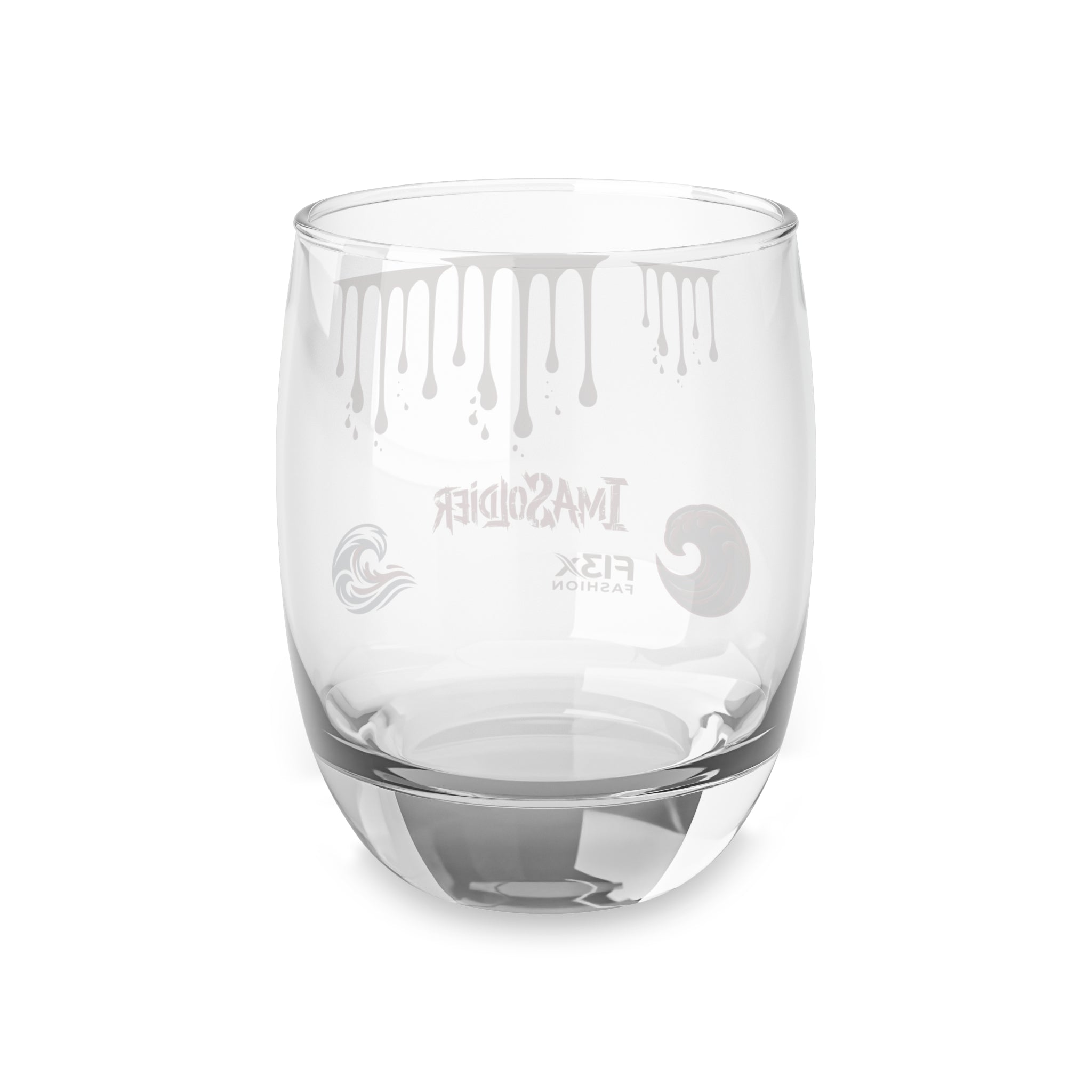 Blood Drip Whiskey Glass — I'm a Soldier Graphic Stemless Rocks Glass