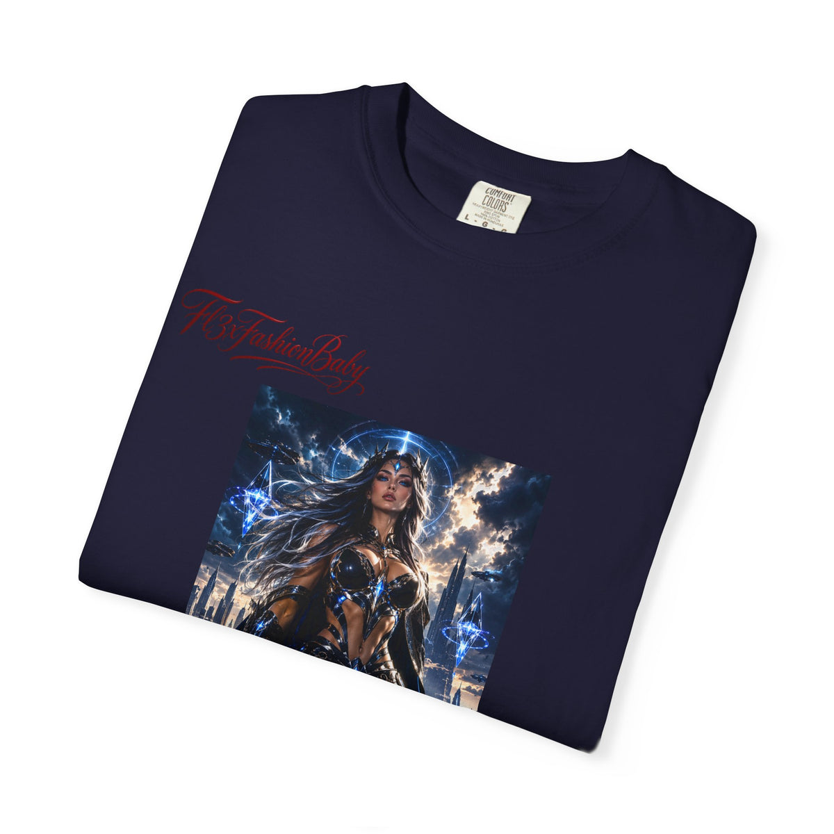 Fantasy Warrior Graphic T-Shirt — "FB7FashionBaby" Logo Tee