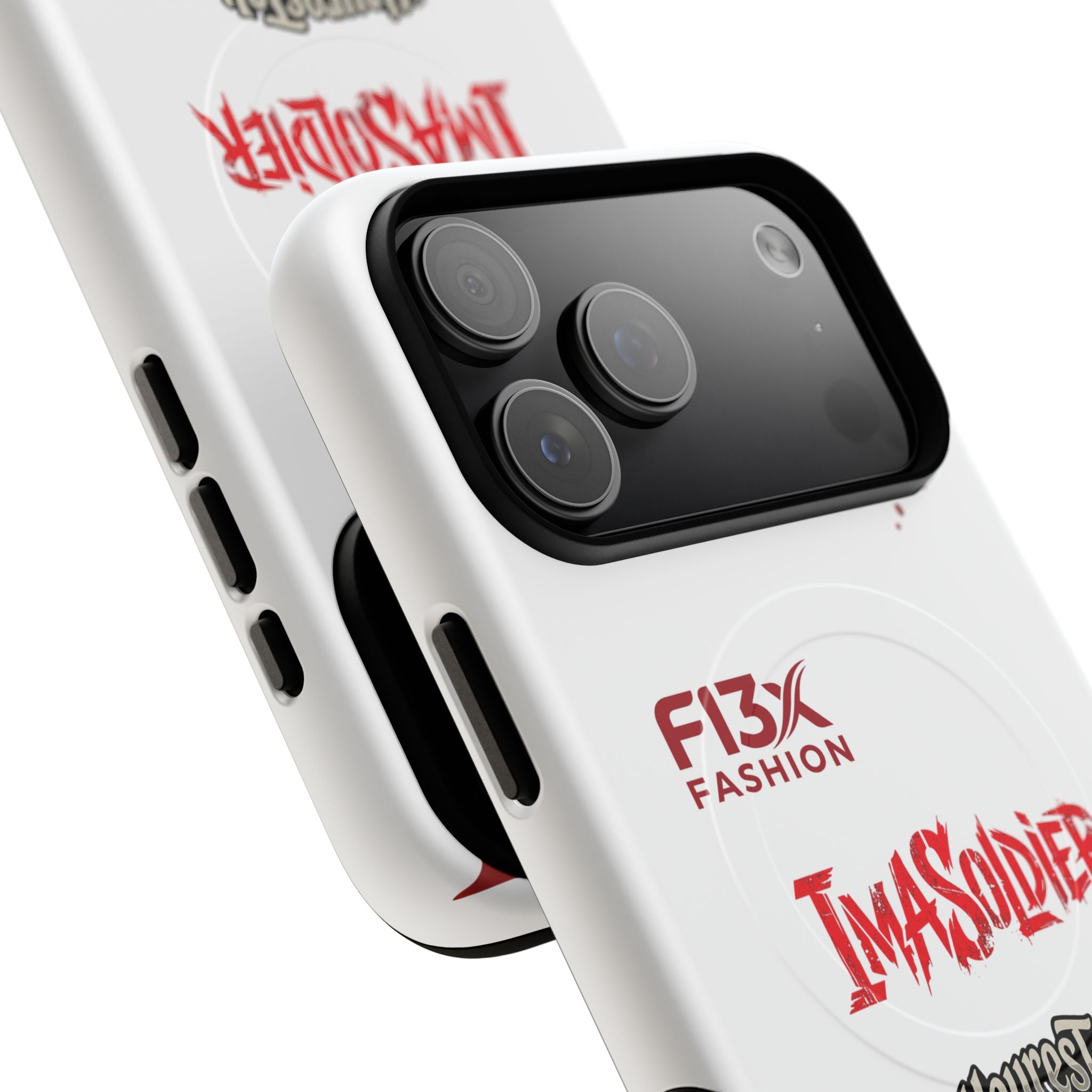 Tough Magnetic Phone Case — 'ImASoldier' Blood Drip Gaming Design