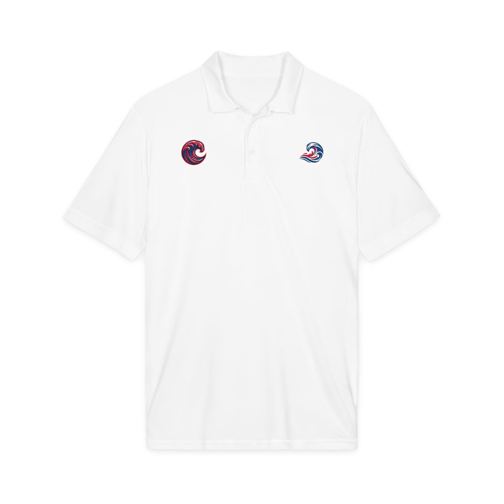 Embroidered Wave Logo Polo Shirt — Breathable Performance Golf & Work Polo