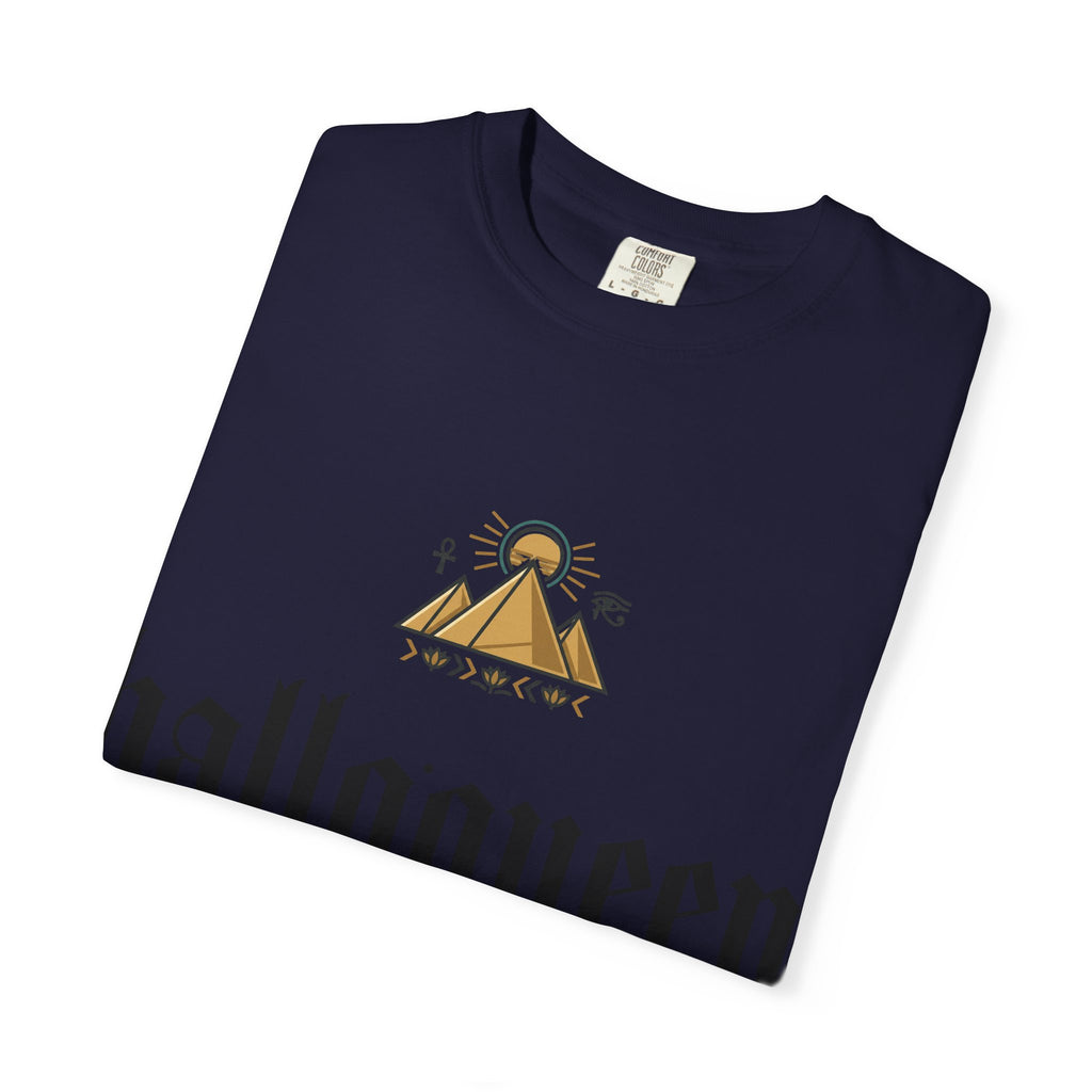 Halloqueen Graphic T-Shirt — Gothic Pyramid & All-Seeing Eye Streetwear