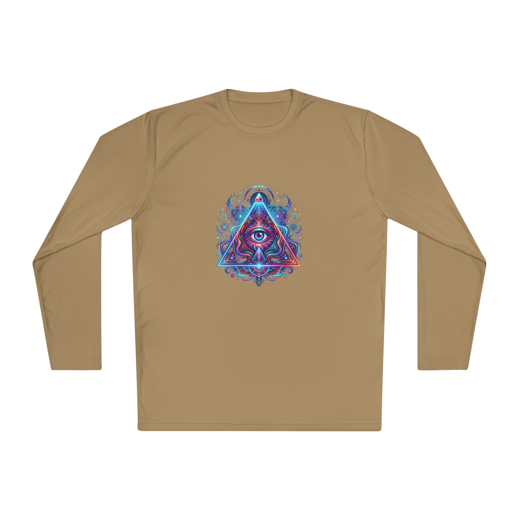 All-Seeing Eye Triangle Long Sleeve Tee — Psychedelic Mystic Graphic Shirt
