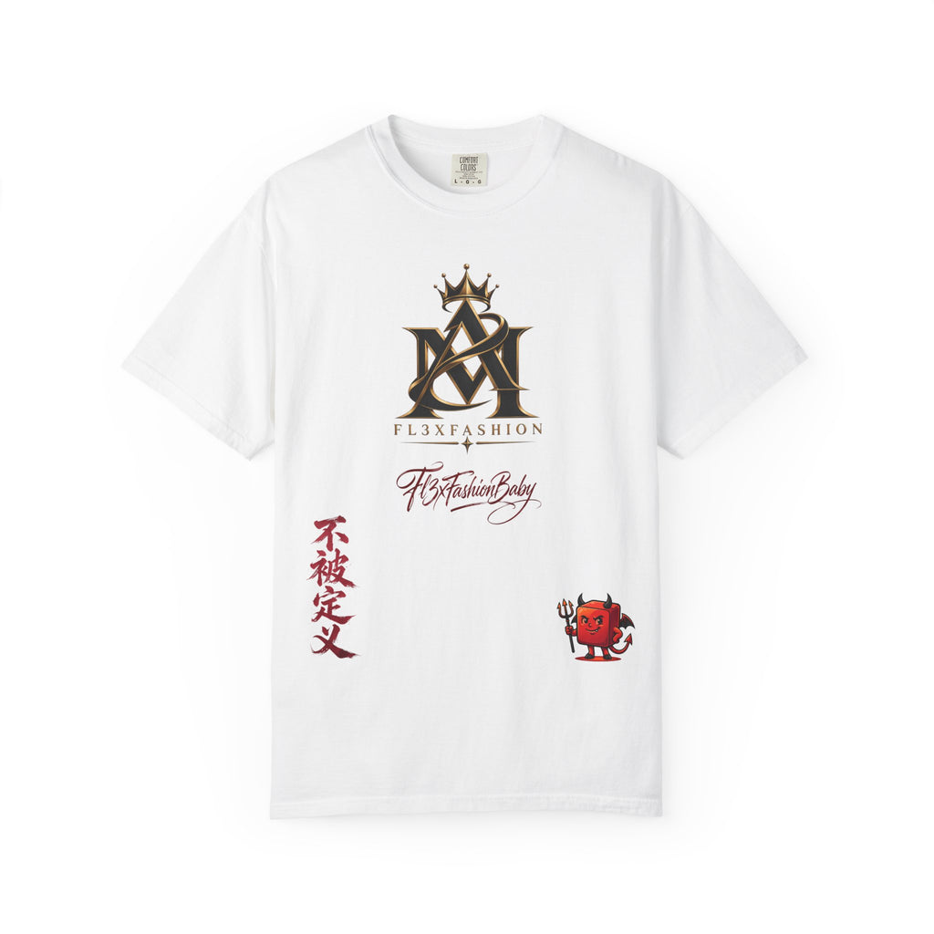 Graphic T-Shirt — Urban Asian-Inspired Logo Tee with Kanji & Devil Icon