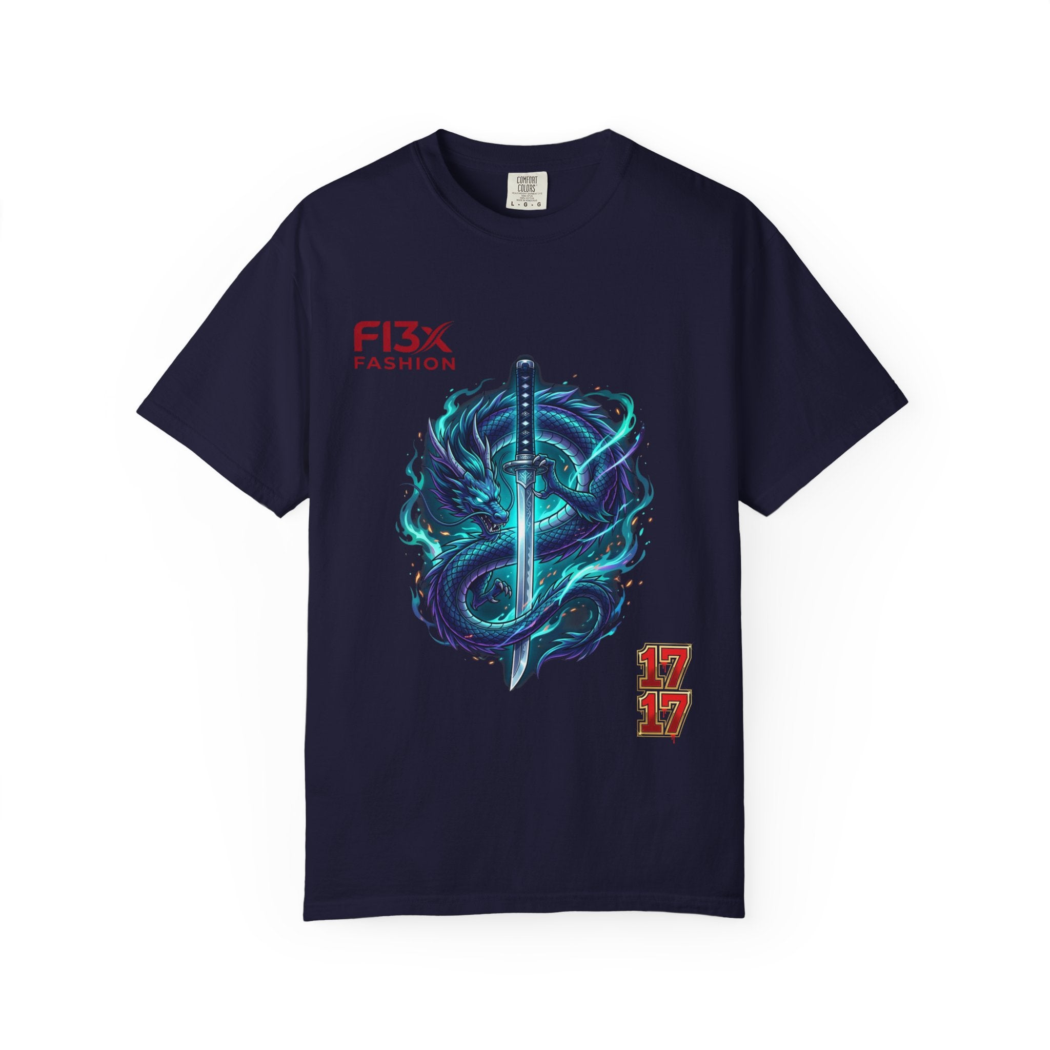 Dragon Katana T-Shirt — Neon Samurai Sword Graphic Tee (17/17)