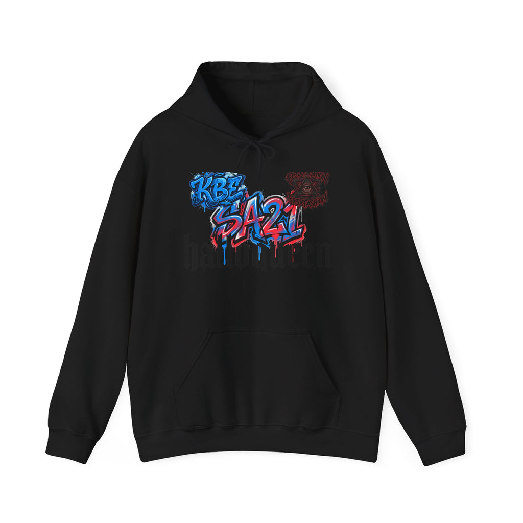 Halloween Graffiti Hoodie — "halloween" Gothic Script with Colorful Street Art