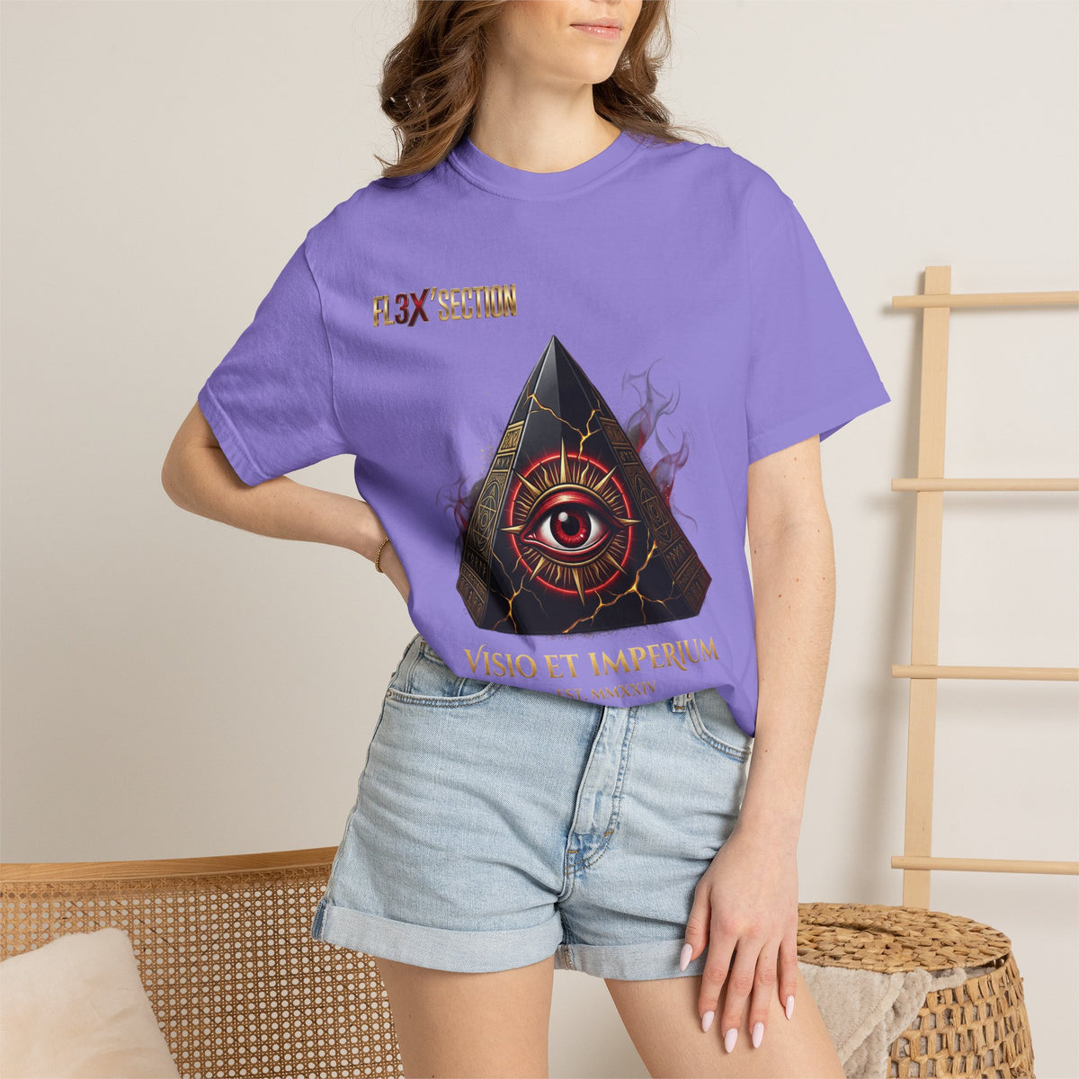All-Seeing Eye Pyramid T-Shirt — "Visio Et Imperium" Graphic Tee