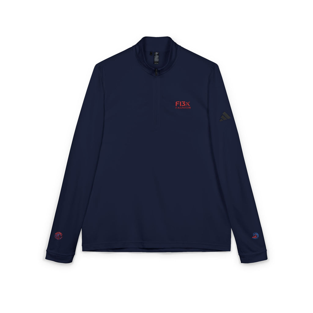 Embroidered Quarter-Zip Pullover