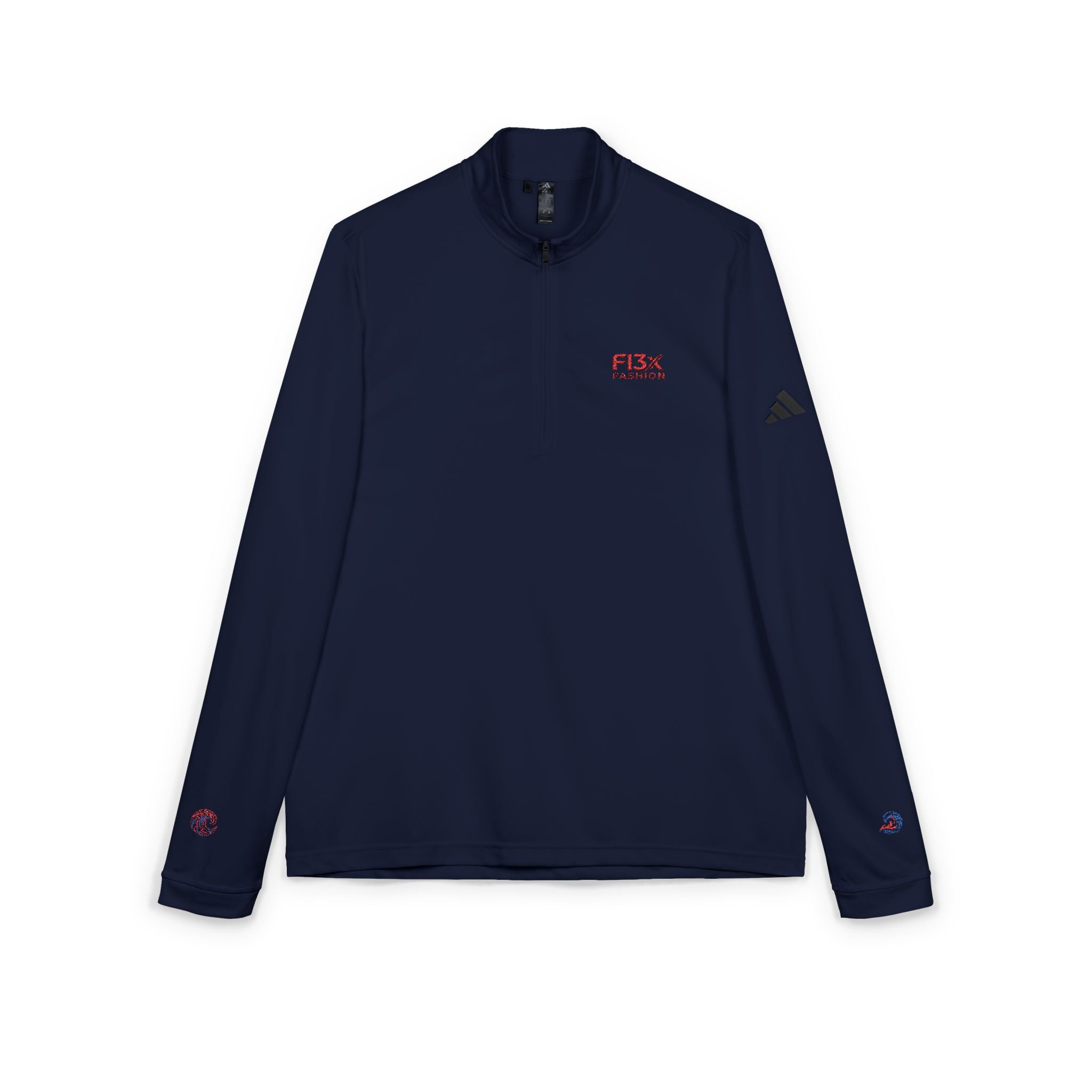 Embroidered Quarter-Zip Pullover