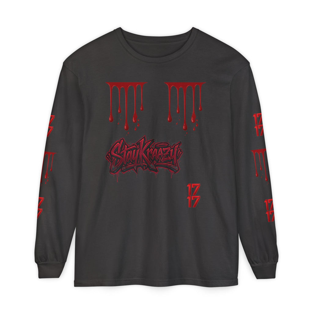 Blood Drip Graphic Long Sleeve Tee