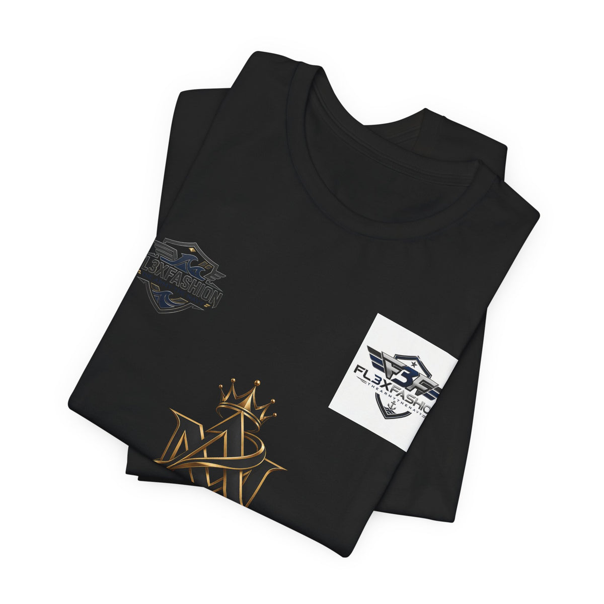 Flx3 Fashion Logo Tee — White Graphic Brand T-Shirt