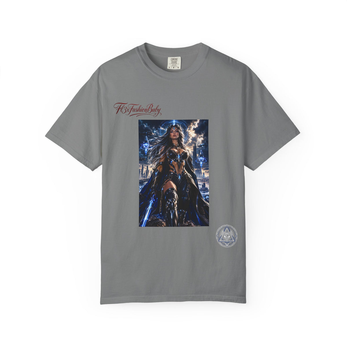 Fantasy Warrior Graphic T-Shirt — "FB7FashionBaby" Logo Tee