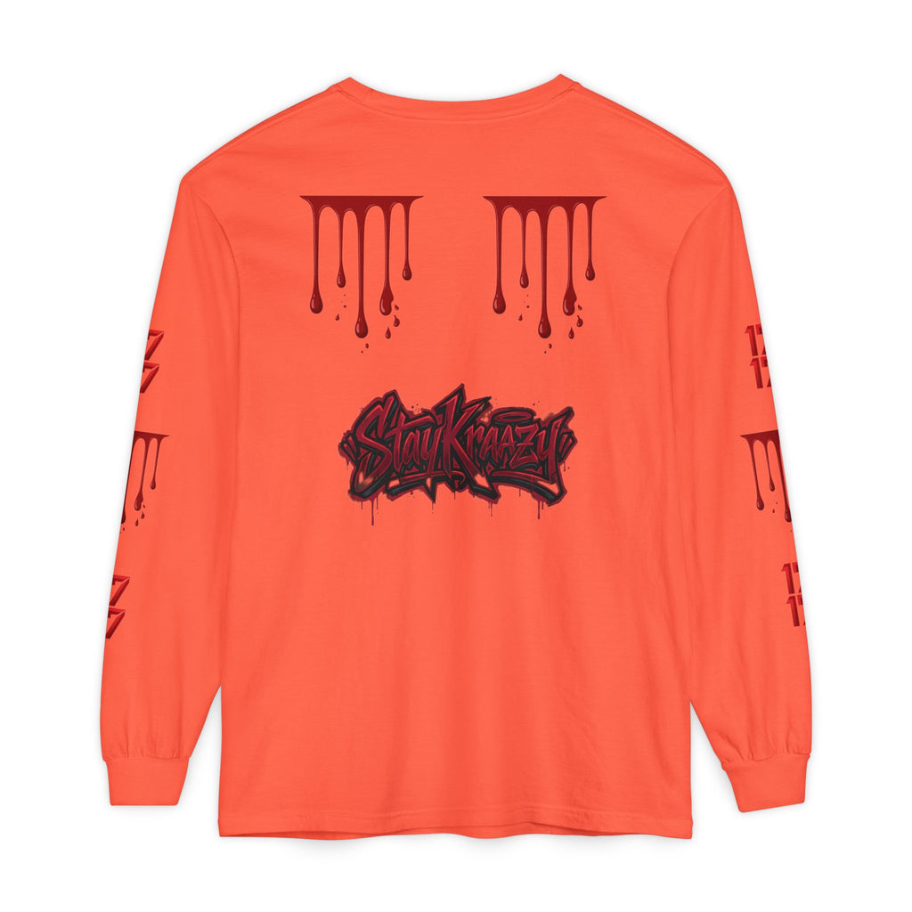 Blood Drip Graphic Long Sleeve Tee