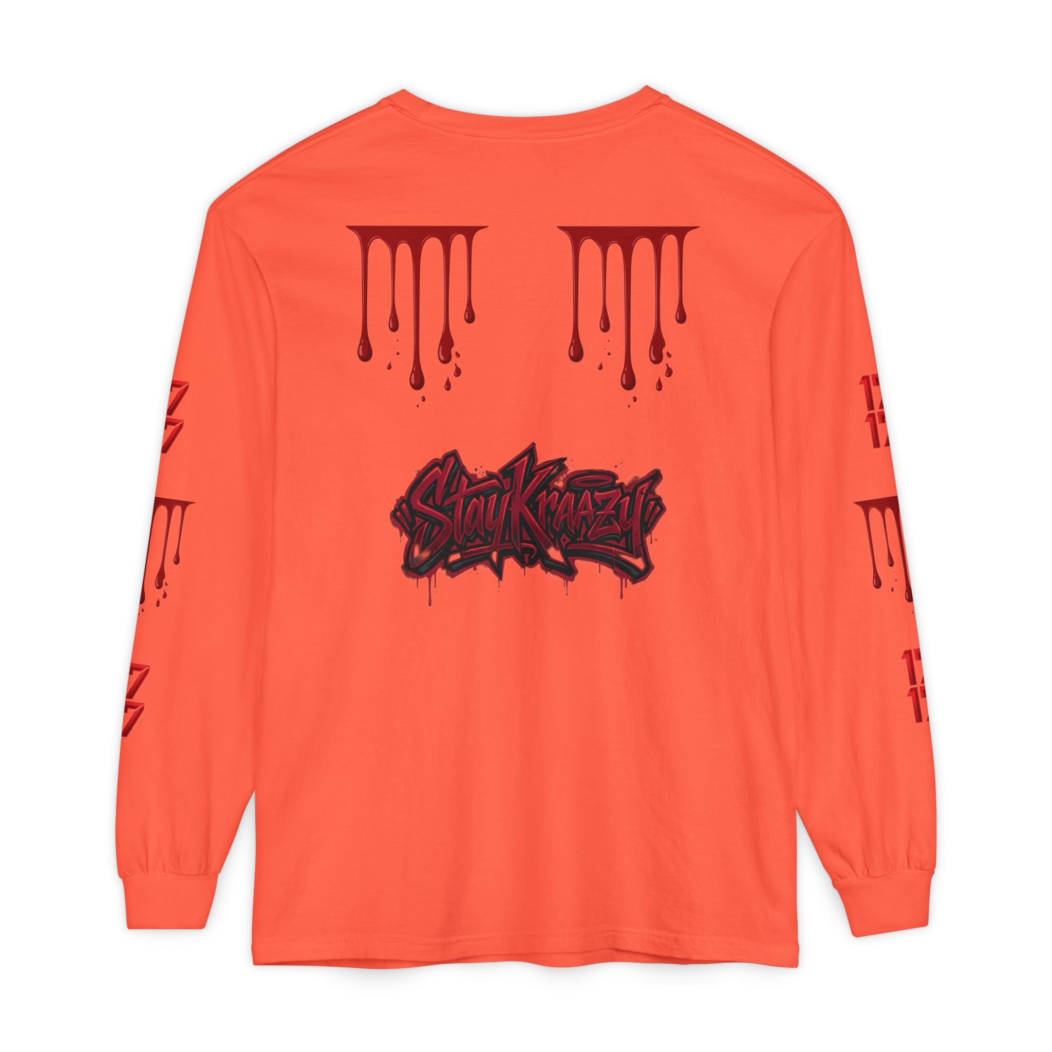 Blood Drip Graphic Long Sleeve Tee