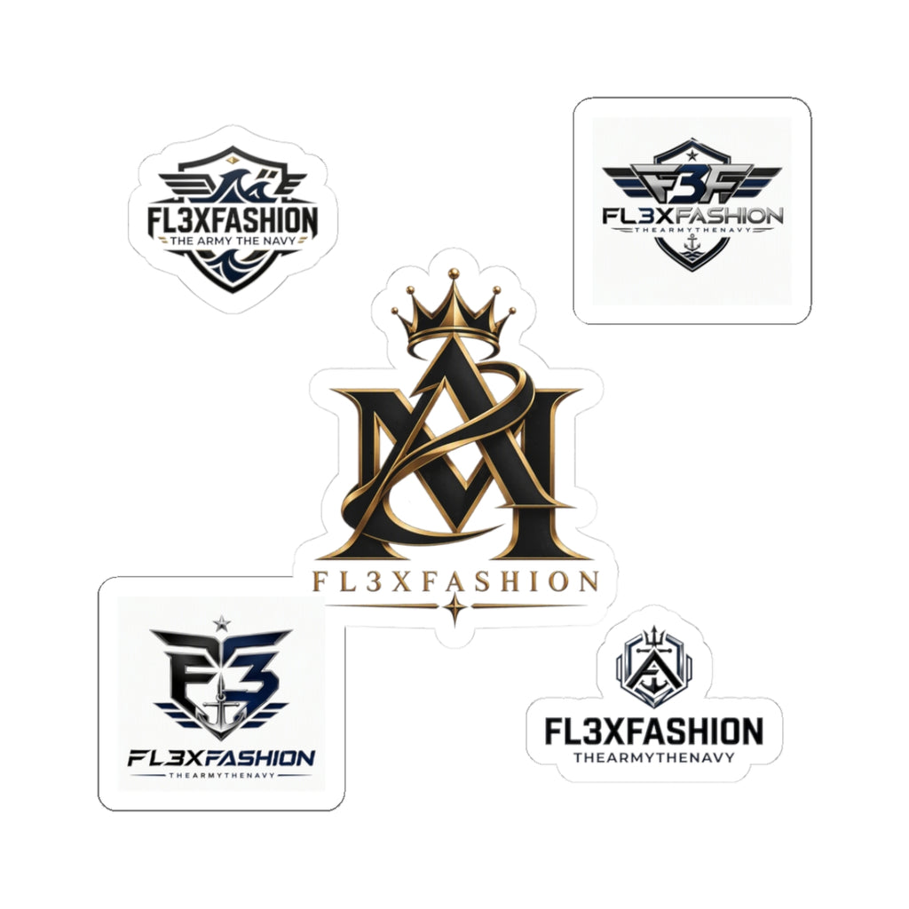 FL3XFASHION Logo Kiss-Cut Sticker Pack — Branded Laptop Decals