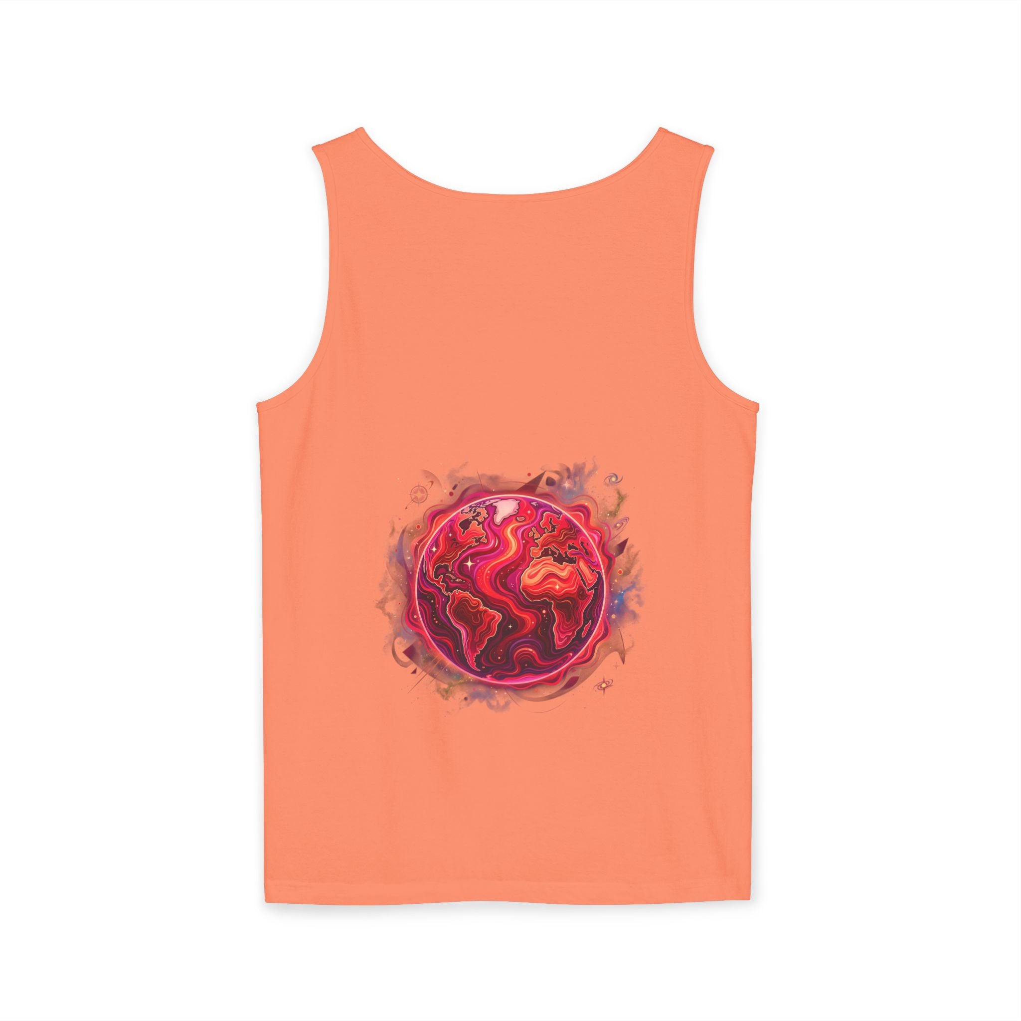 Red Planet Graphic Tank Top — '17/17' Streetwear Planet Design