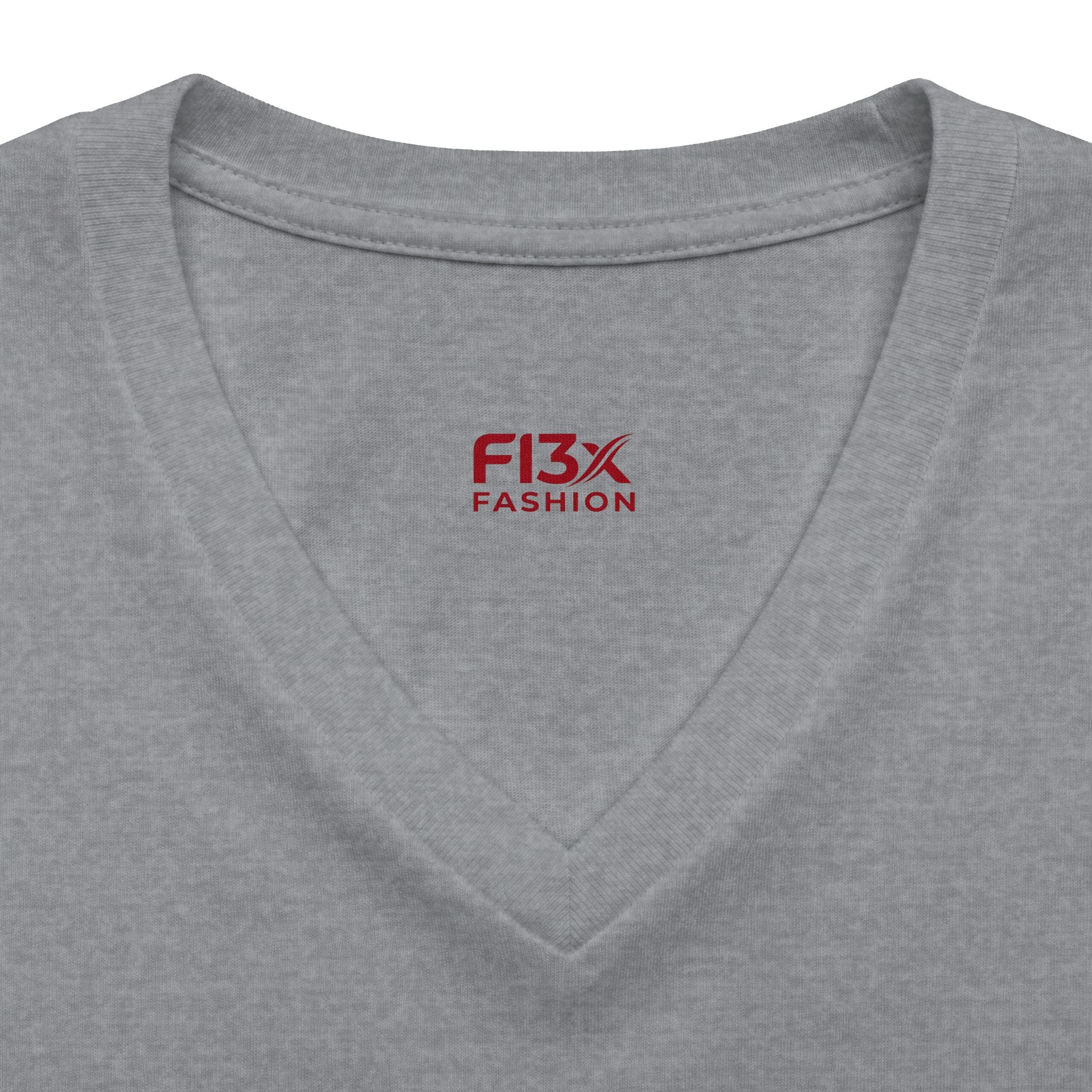 Women's V-Neck Tee — 'F13x Fashion' Floral Logo & Devil Graphic