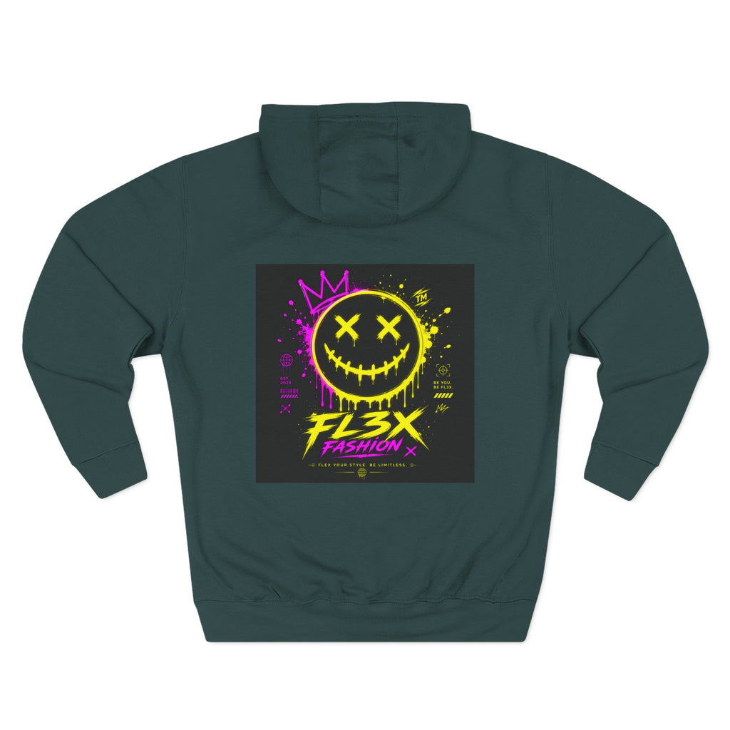 Smiley Neon Graphic Hoodie — FL3X Fashion Streetwear