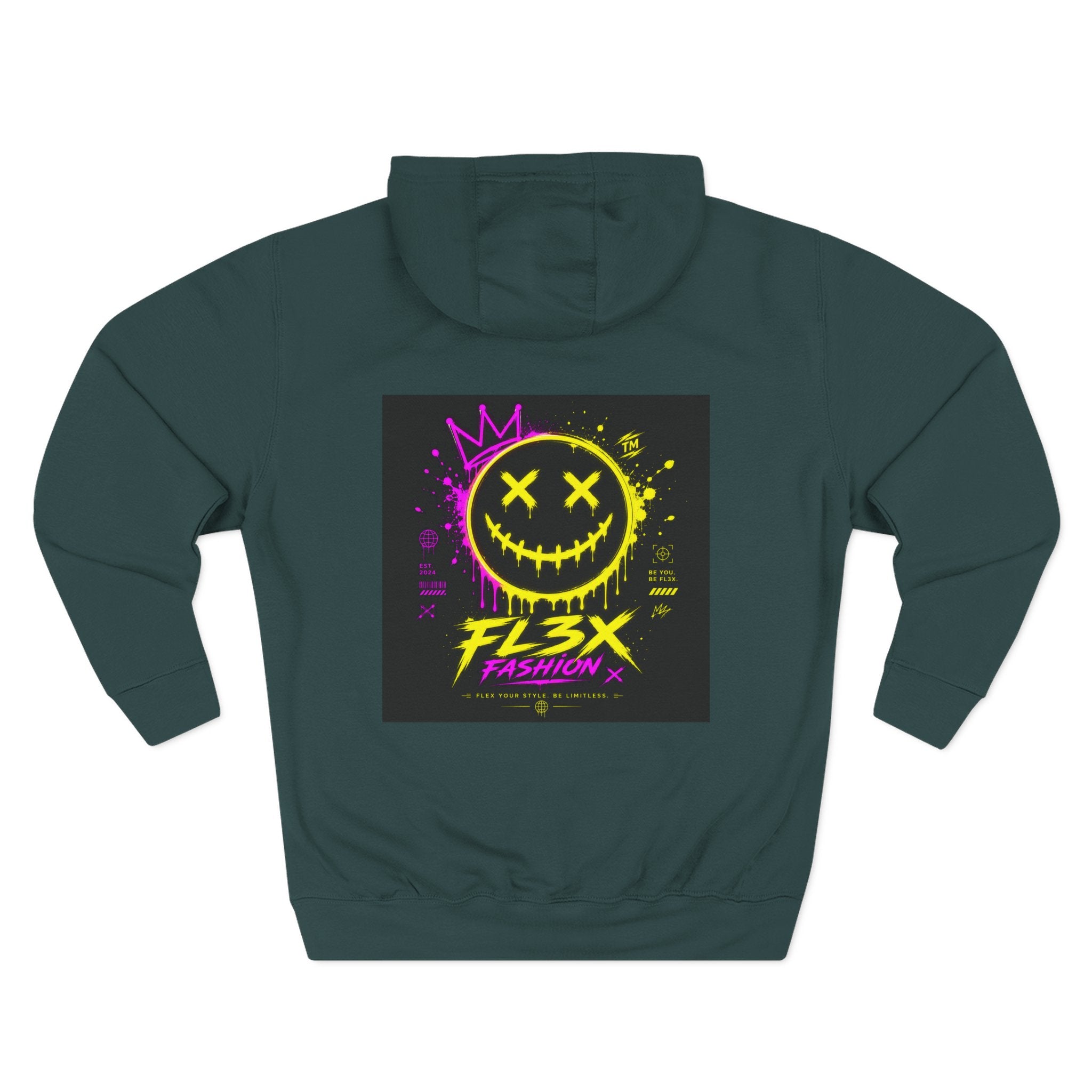 Smiley Neon Graphic Hoodie — FL3X Fashion Streetwear